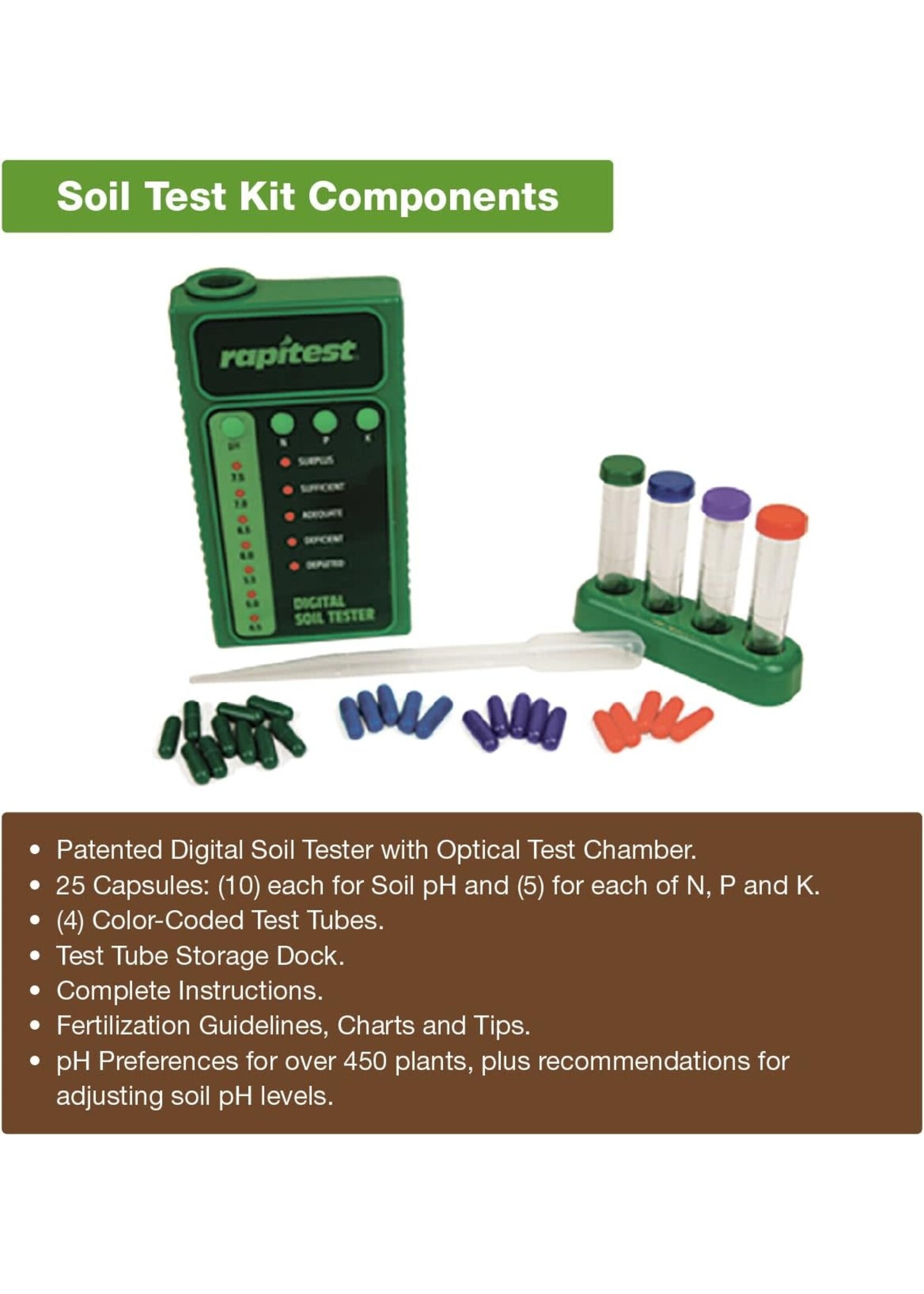 Luster Leaf Rapitest Digital Soil Test Kit, 25 tests