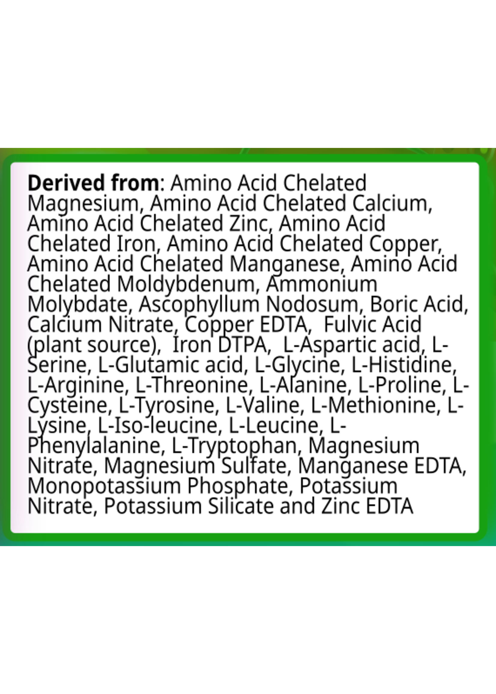 Greenleaf Nutrients Mega Crop 1part Plant Food 9- 6 – 17