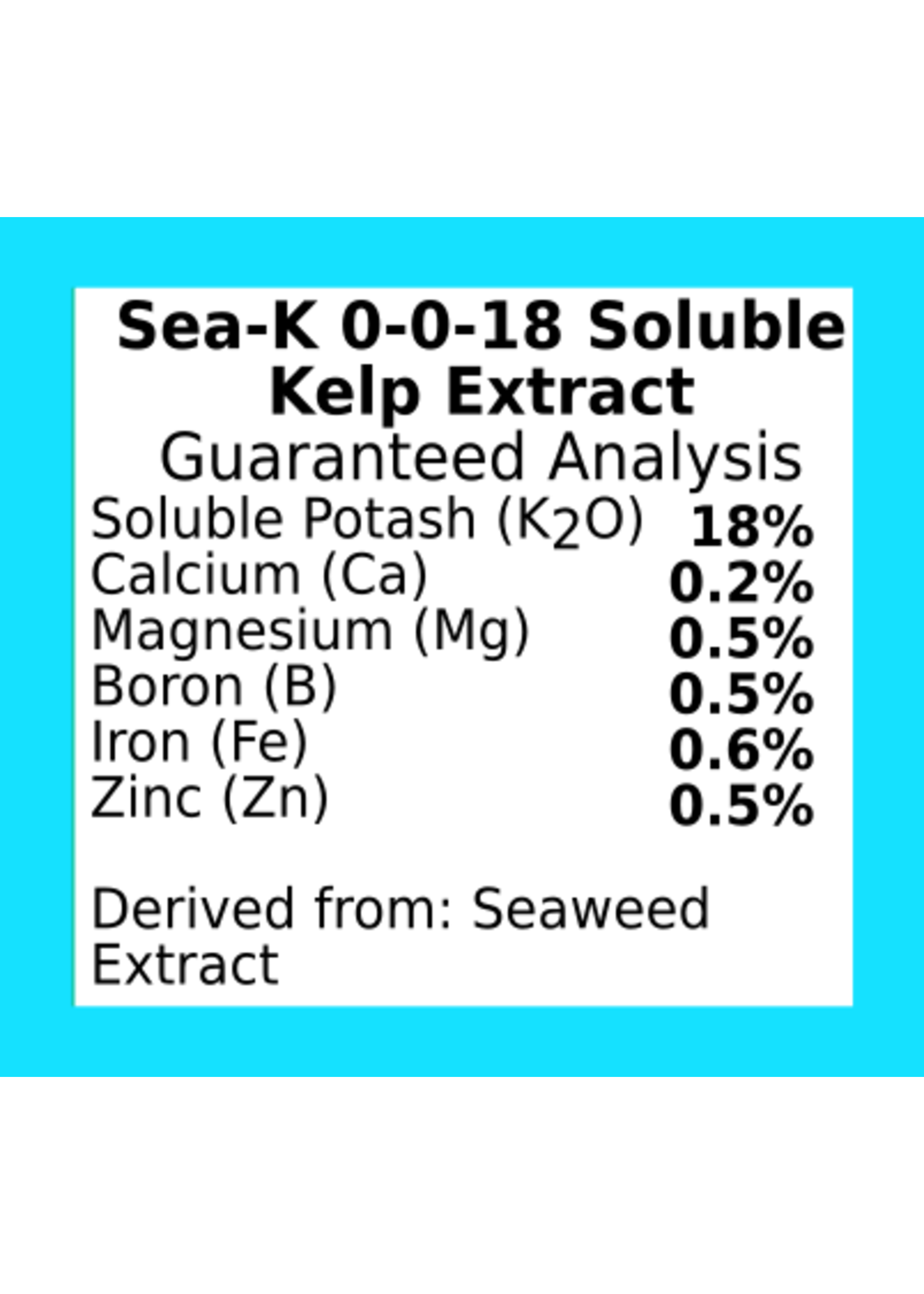 Greenleaf Nutrients Sea-K Soluble Kelp Extract 0-0-18