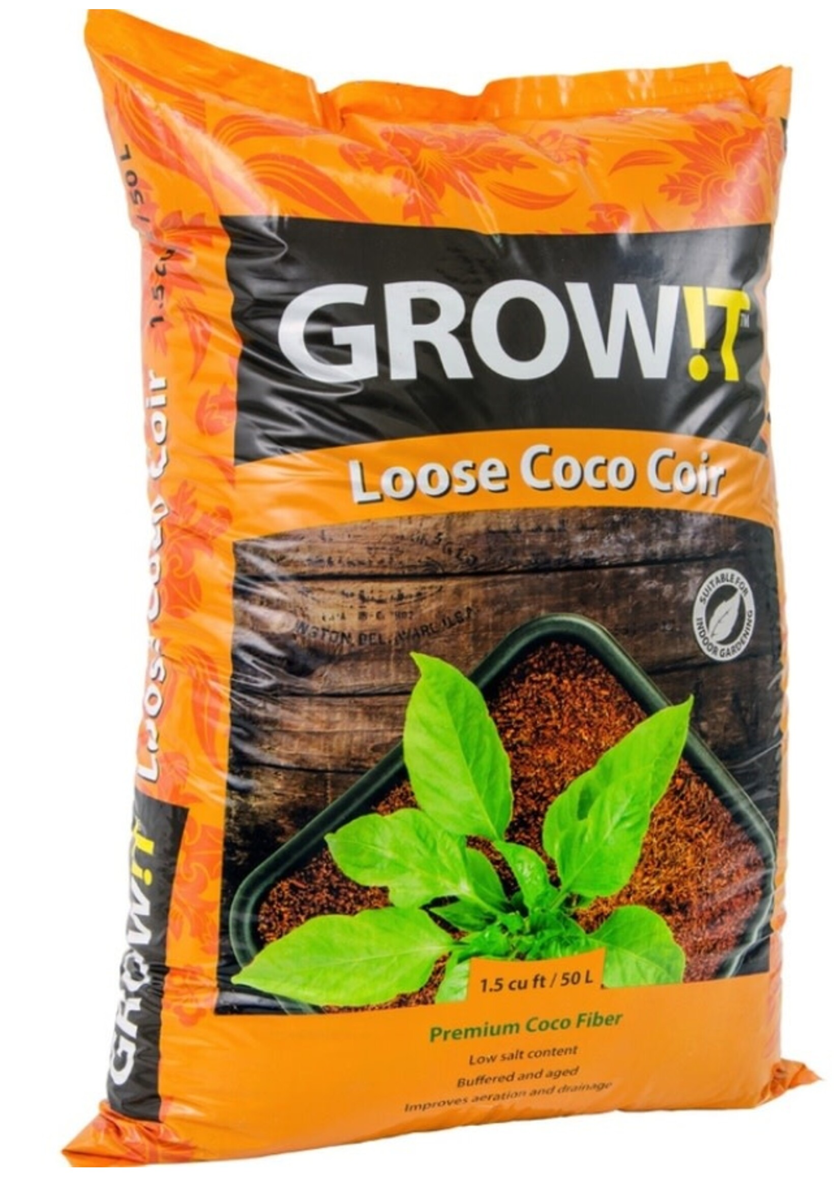 GrowIt GROW!T Loose Coco Coir, 1.5 cu ft