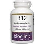 B12 Methylcobalamin, 5,000 mcg, 60 Lozenges (Bioclinic Naturals)