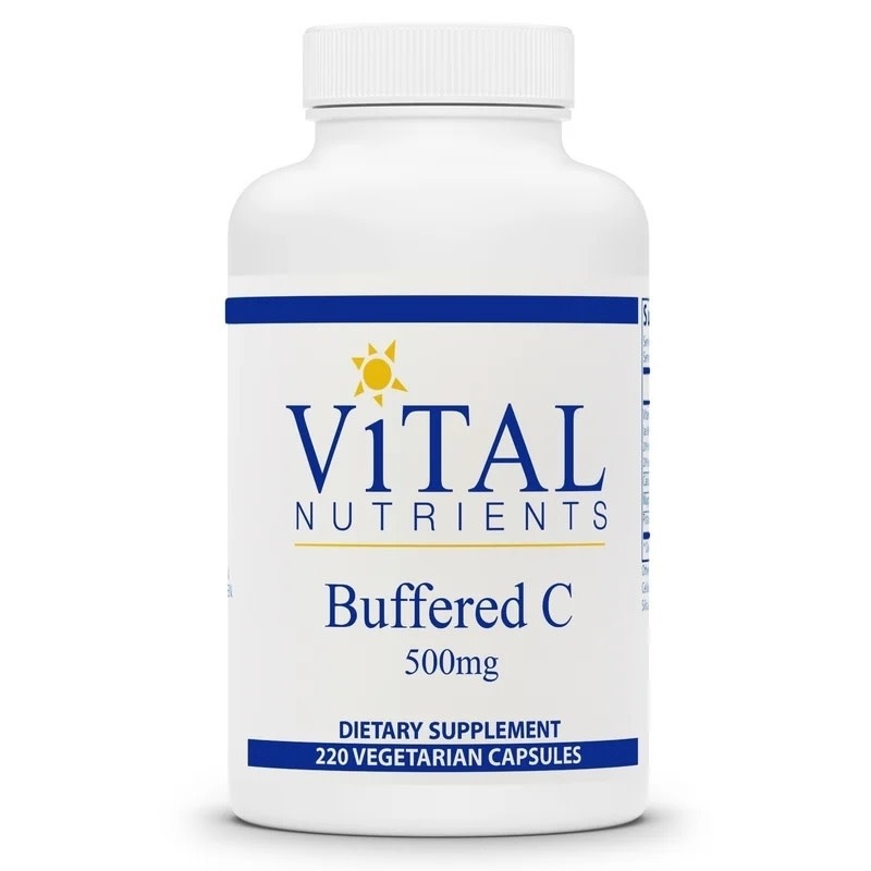 Buffered Vitamin C 500mg 220 Capsules (Vital Nutrients) Natures