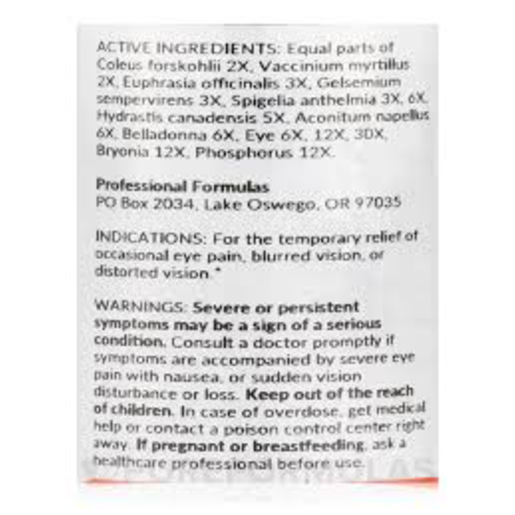 Drops 2 fl oz (Professional Formula’s) Natures Medicinary