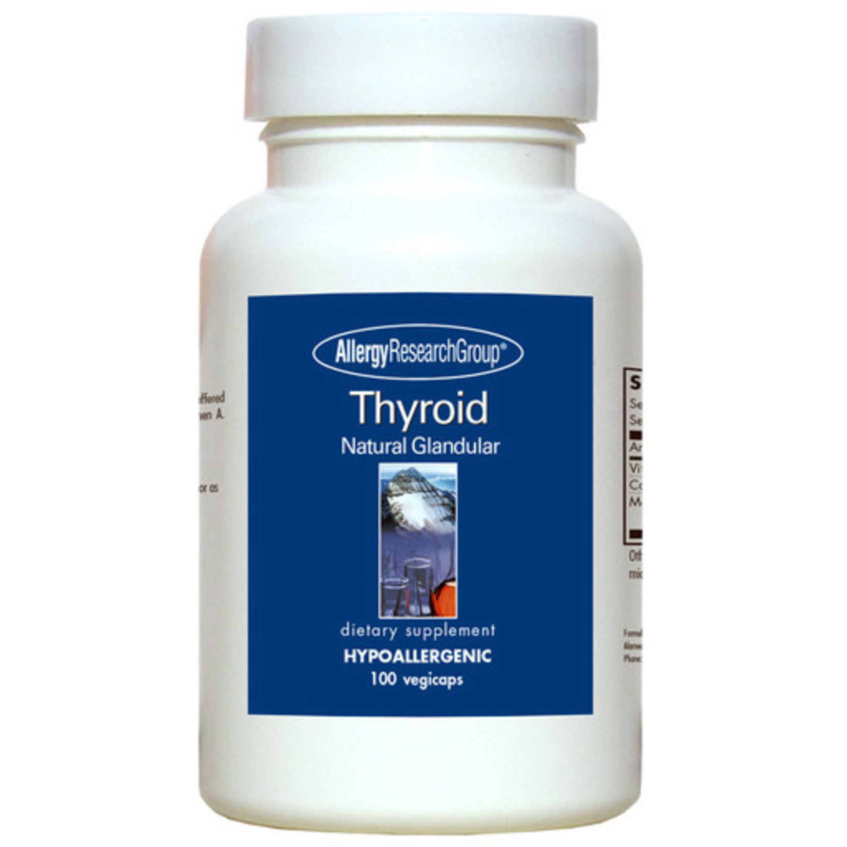 Allergy Research Group Thyroid Natural Glandular, 100 caps (Allergy Research Group)