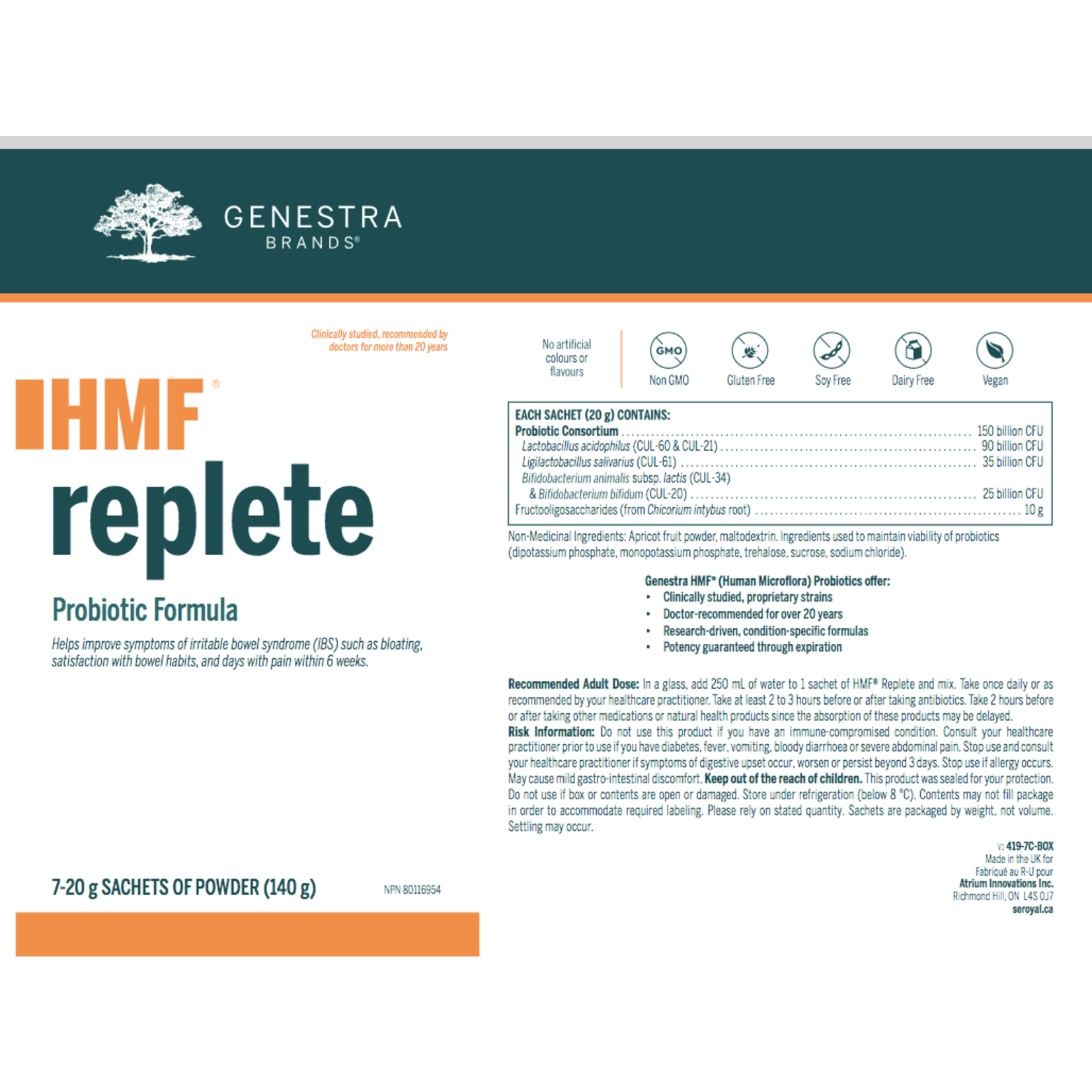 Genestra HMF Replete