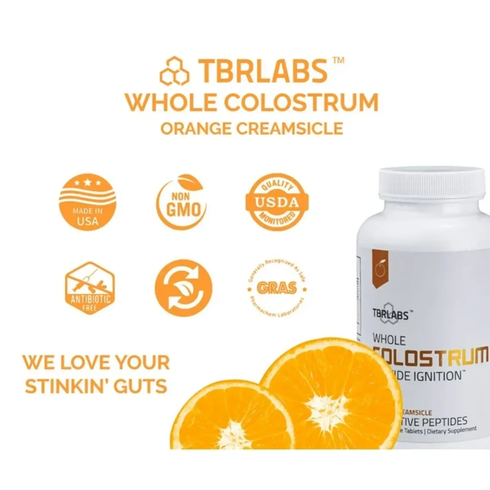 TBR Labs Colostrum, Orange Creamsicle Chews  (TBR Labs)