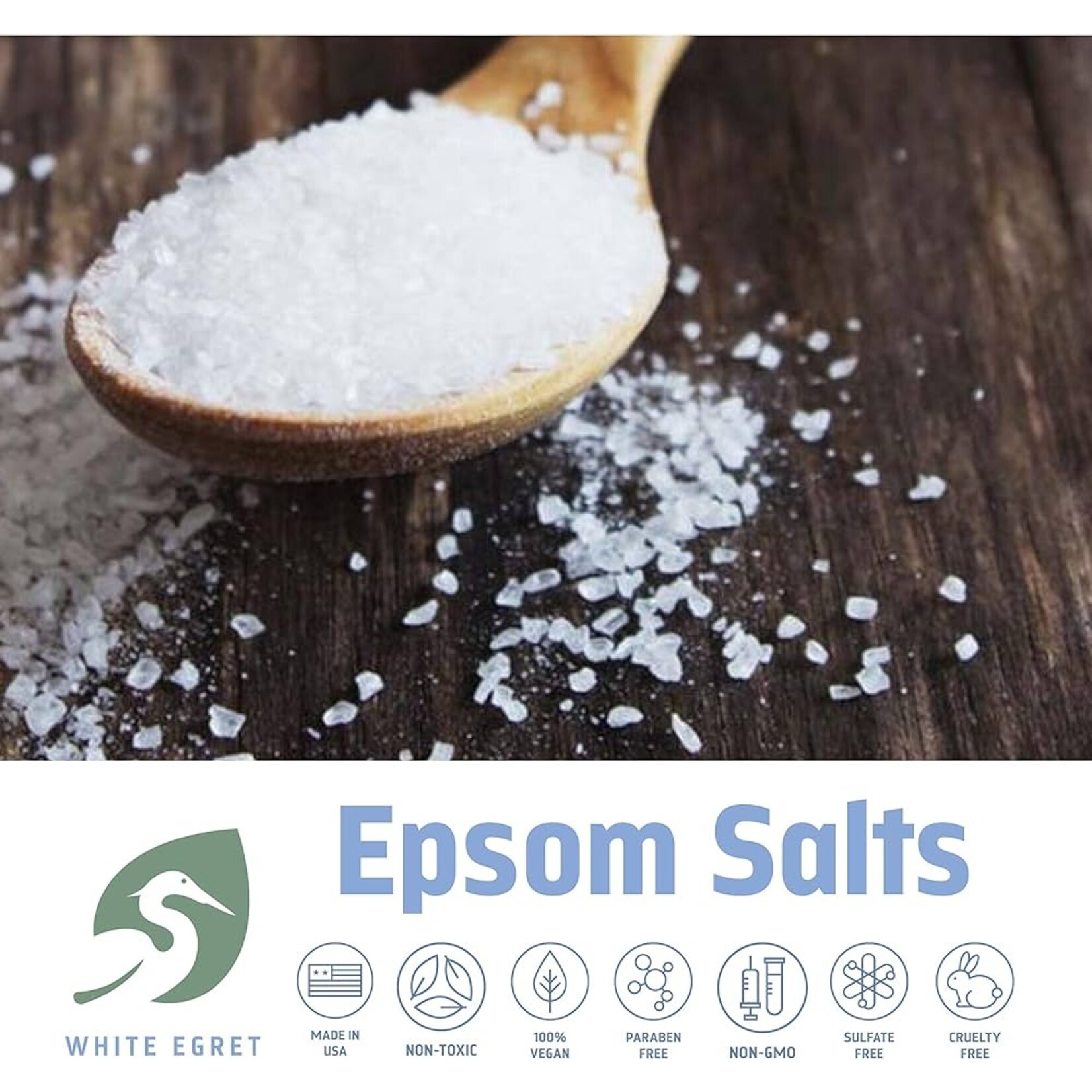 White Egret Epsom Salt Pharmaceutical Grade  (White Egret)