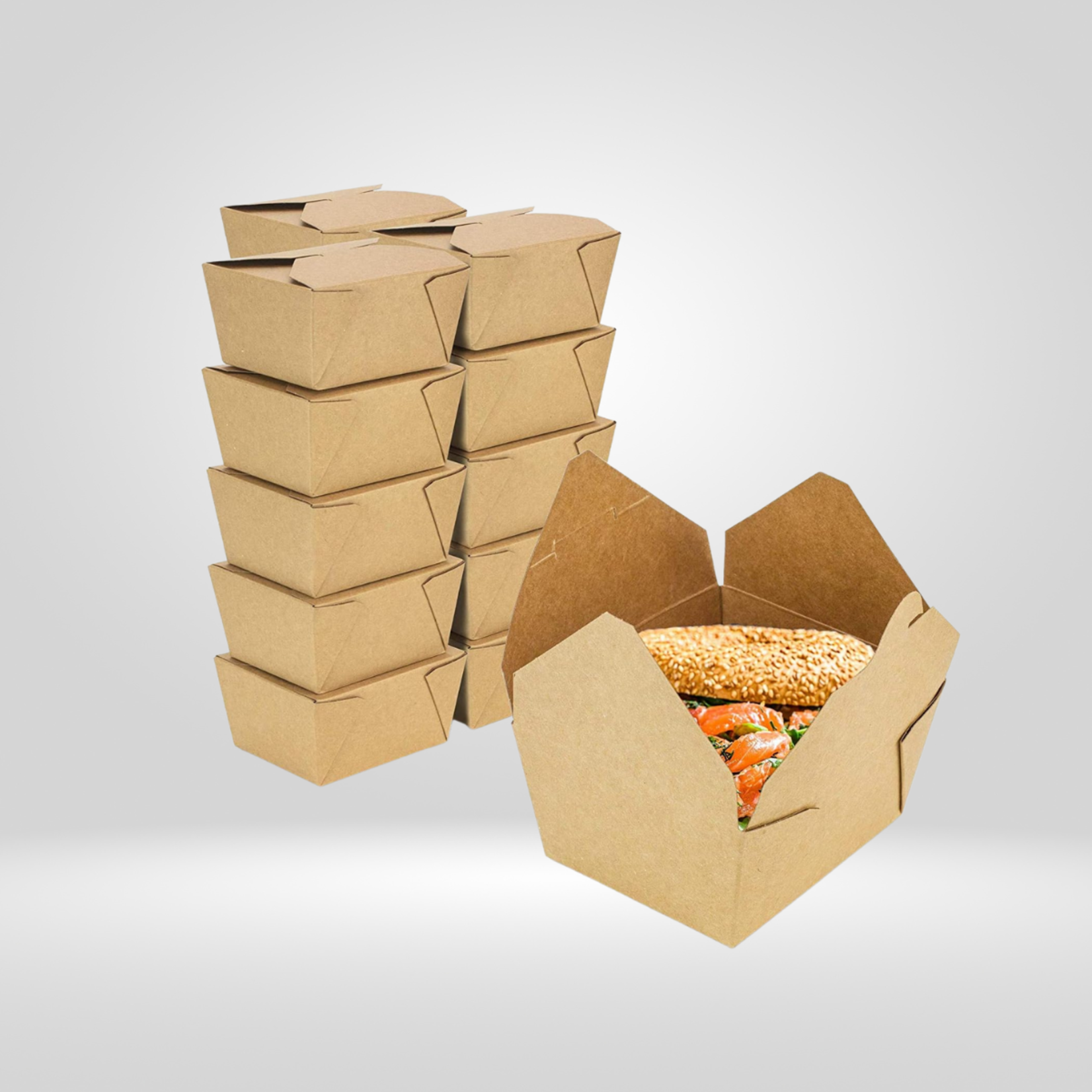 Agio Agio - Kraft Paper Take-out Containers