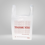 Agio D&J - HDPE T-Shirt Bag Film Red Print "Thank you"