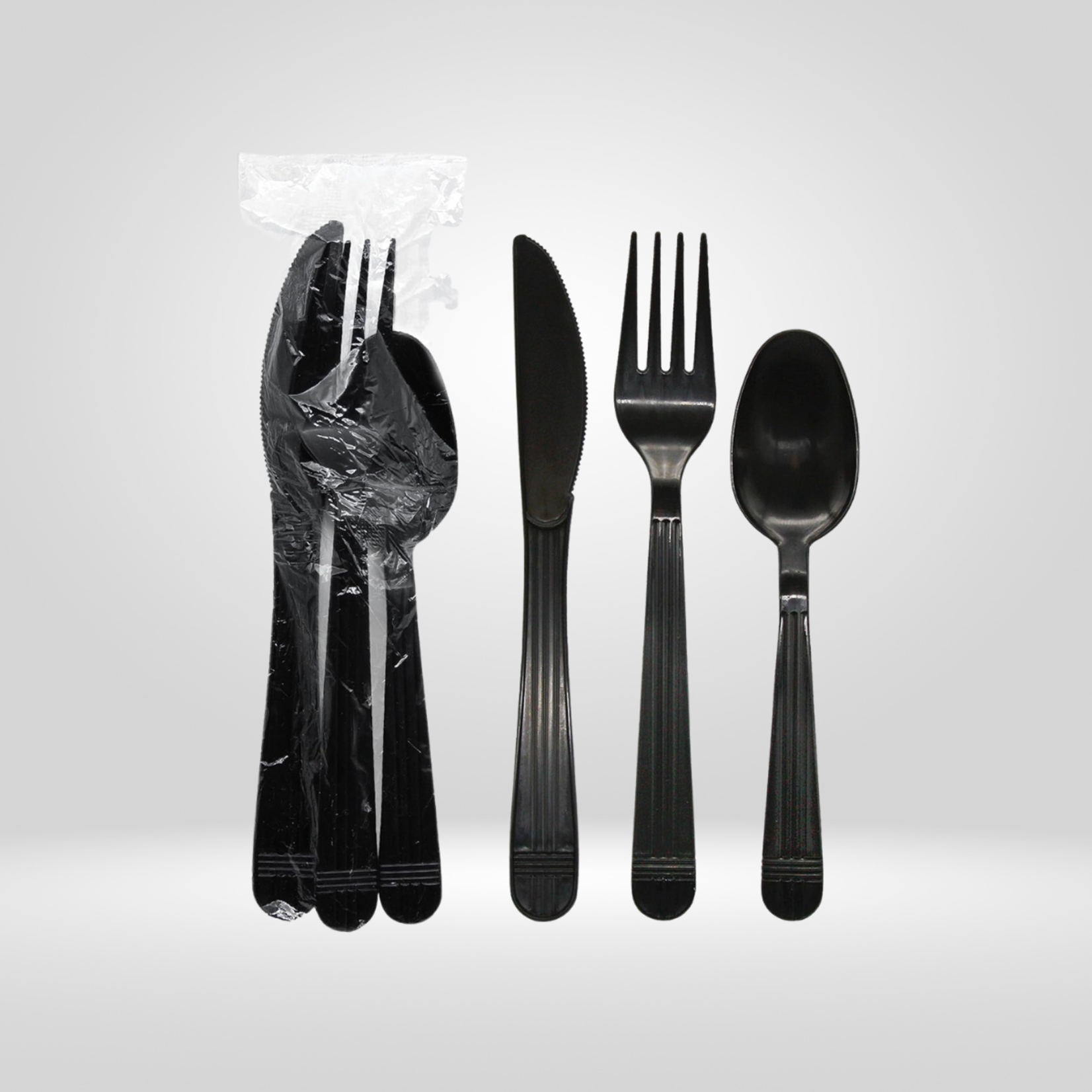 Buhaya Care Buhaya -  Wrapped Heavy Weight  Plastic Cutlery Kit