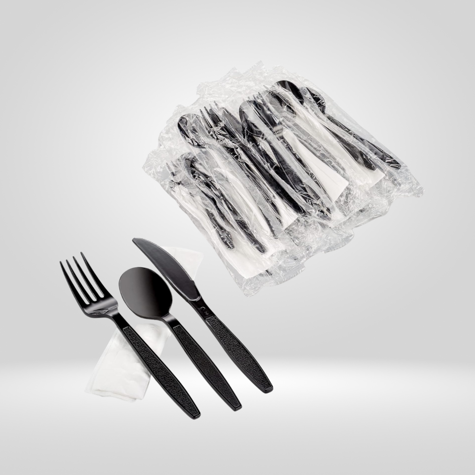 Buhaya Care Buhaya -  Wrapped Heavy Weight  Plastic Cutlery Kit