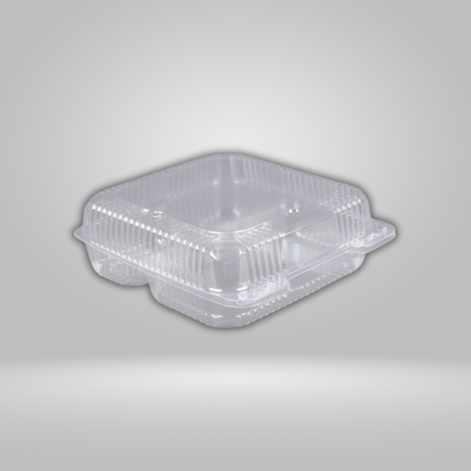 Buhaya Choice Buhaya - 3-compartment Clear Hinged Containers 9" 150 pcs/case