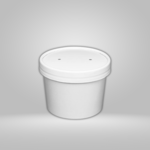 Togo Pak Togo Pak - White Paper Deli Containers Round Combo With Paper Lids