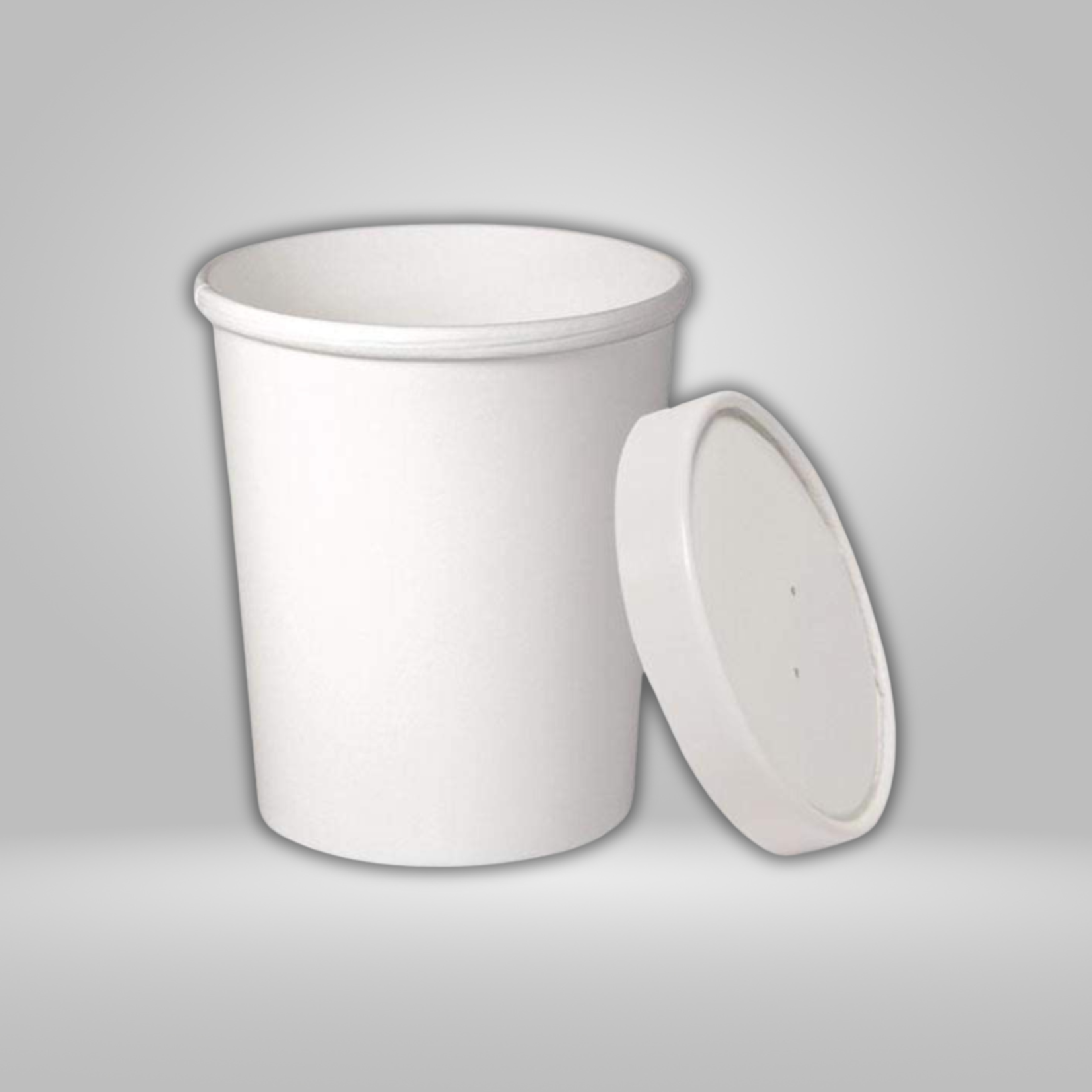 Togo Pak Togo Pak - White Paper Deli Containers Round Combo With Paper Lids