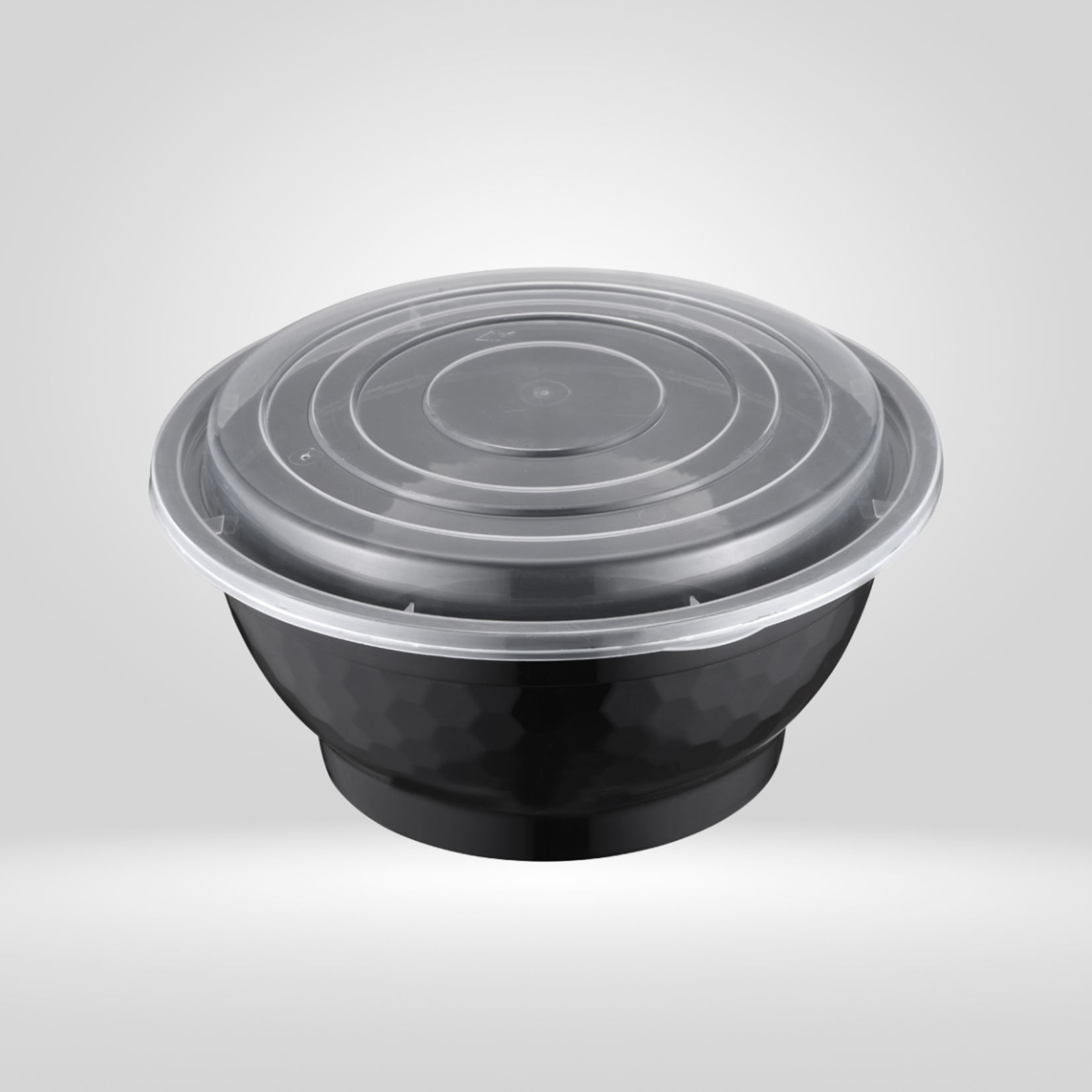 A & J A & J - Black Microwavable Noodle Bowl with Lid