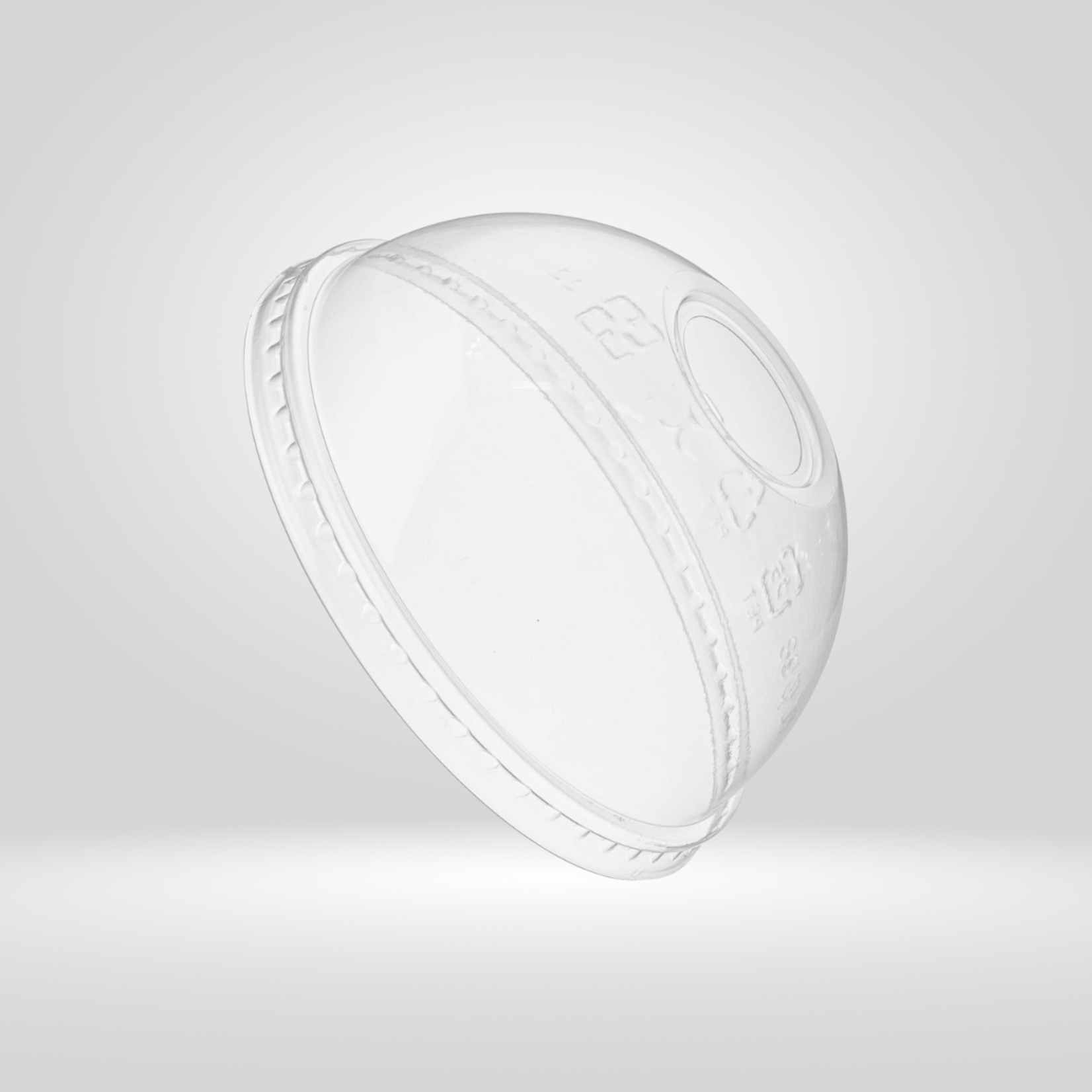 Gladway Gladway - PET Dome Clear Cup Lid w/ Hole