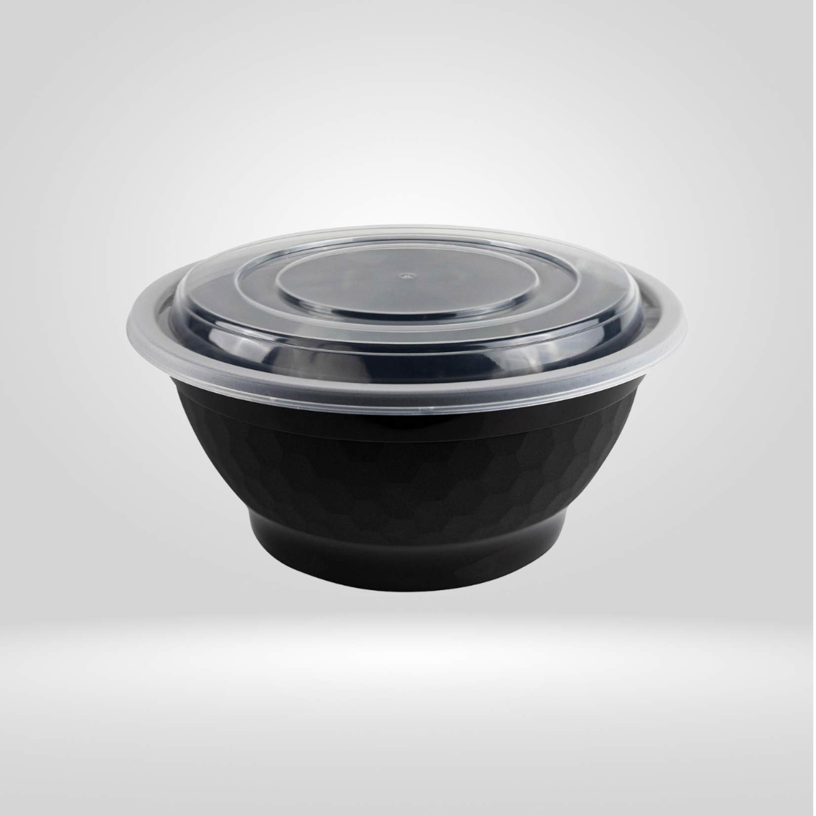 A & J A & J - Black Microwavable Noodle Bowl with Lid