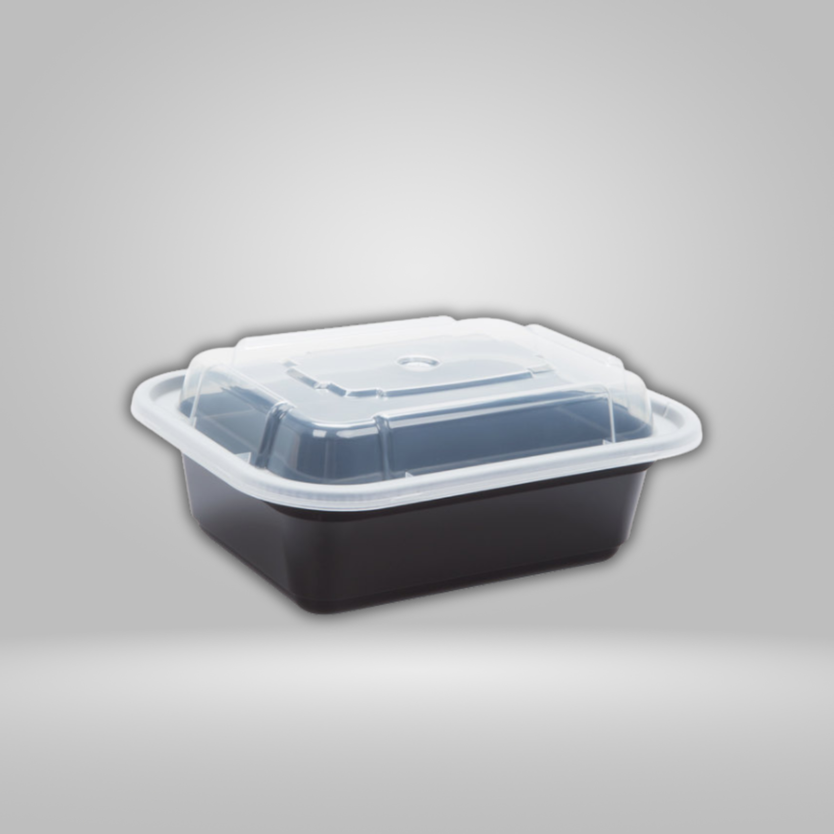 Acko - Food Packer Acko - Black Rectangular PP Food Containers with Clear Lid