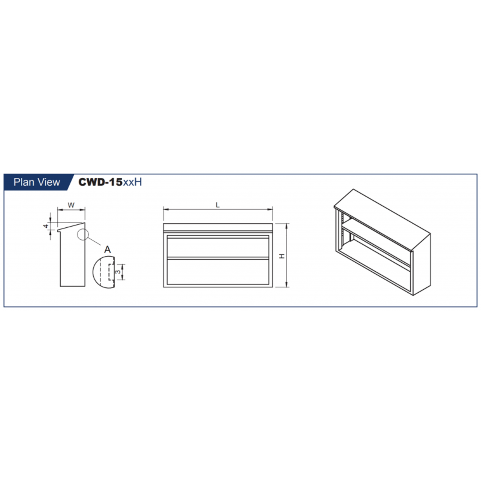 GSW USA GSW - Stainless Steel Slope Top Wall Cabinets - Hinged Doors (Purchase by calling (408) 499-0343)