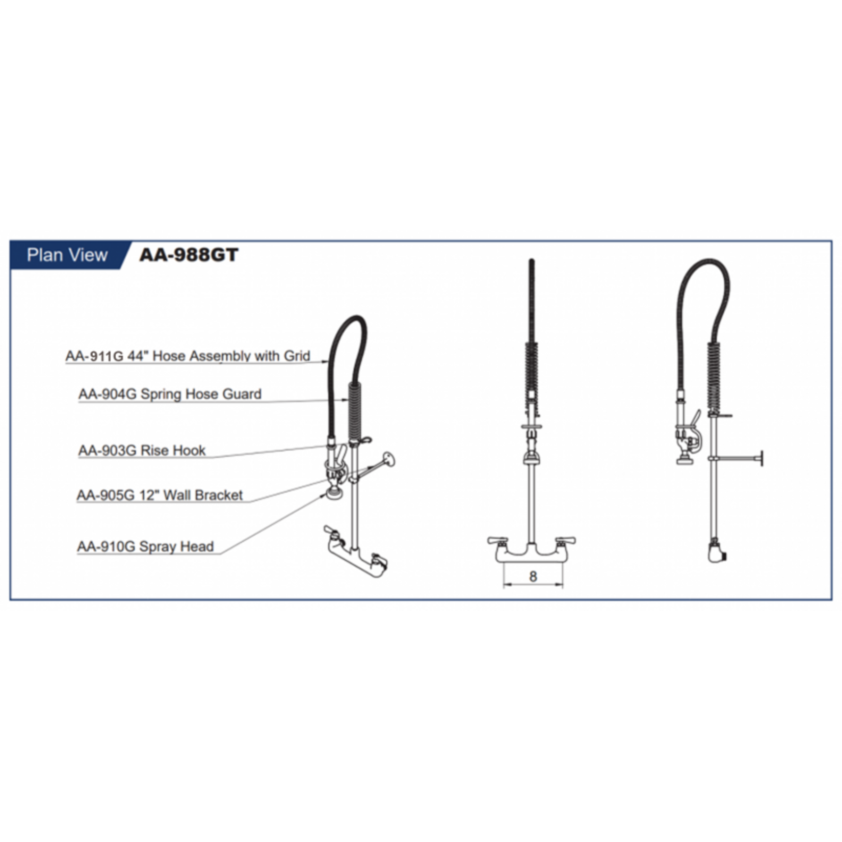 GSW USA GSW - Heavy Duty Pre-Rinse Units