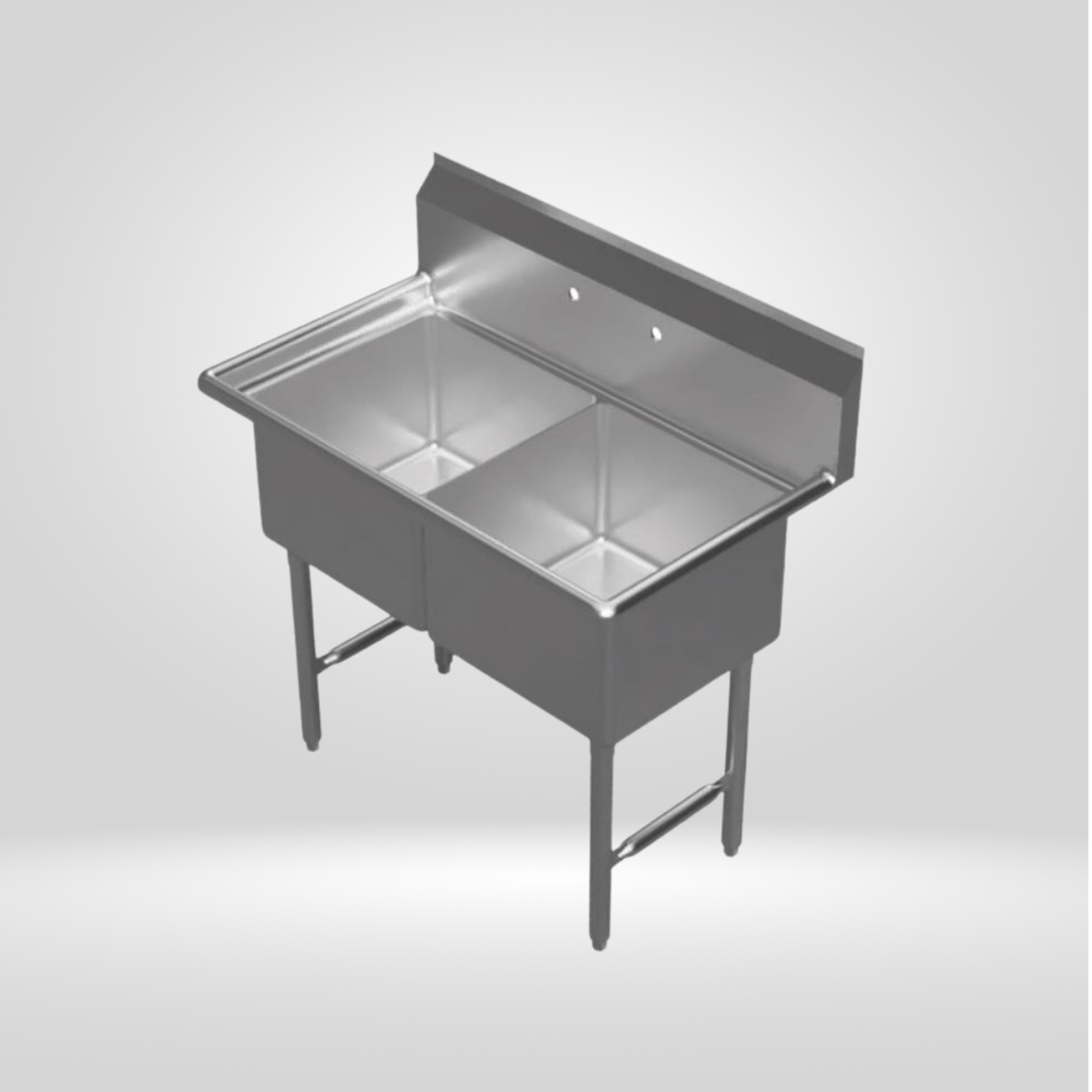 GSW USA GSW - 2 Compartment Sink - No Drain Board