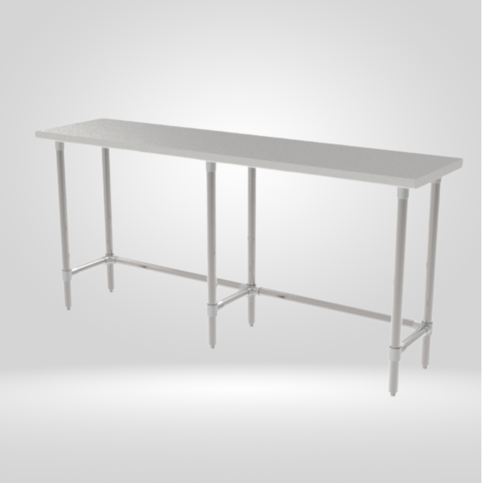 GSW USA GSW Work Table - All Stainless Steel, Flat Top Open Base (Purchase by calling (408) 499-0343)