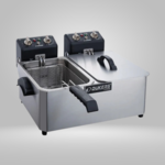 DUKERS DUKERS - 20lb Two Basket Electric Countertop Fryer
