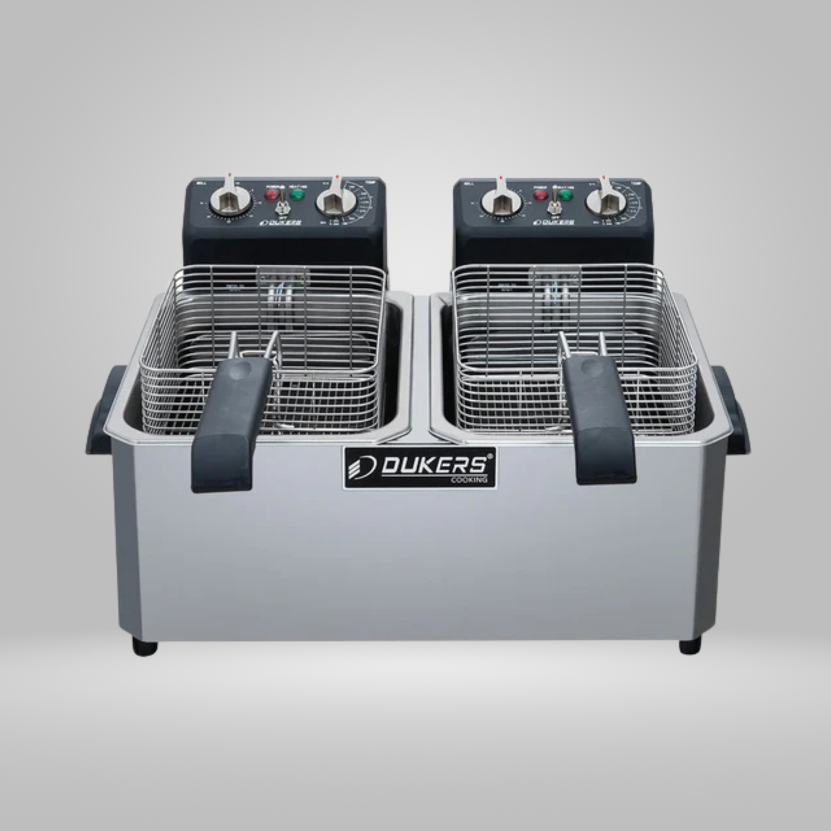 DUKERS DUKERS - 30lb Two Basket Electric Countertop Fryer