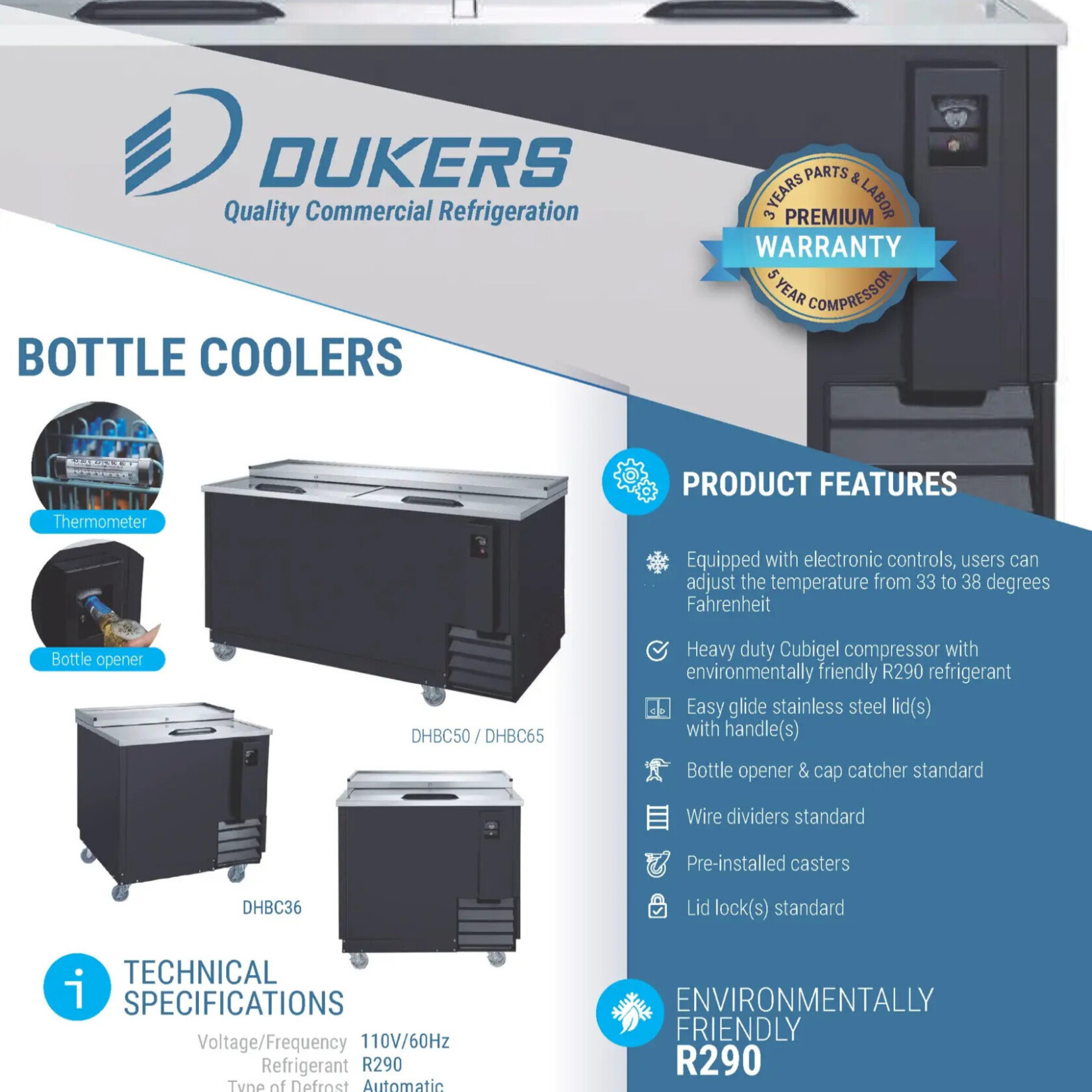 DUKERS DUKERS - 50" Bottle Cooler