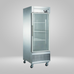 DUKERS DUKERS - Bottom Mount Glass Single Door Commercial Reach-in Refrigerator