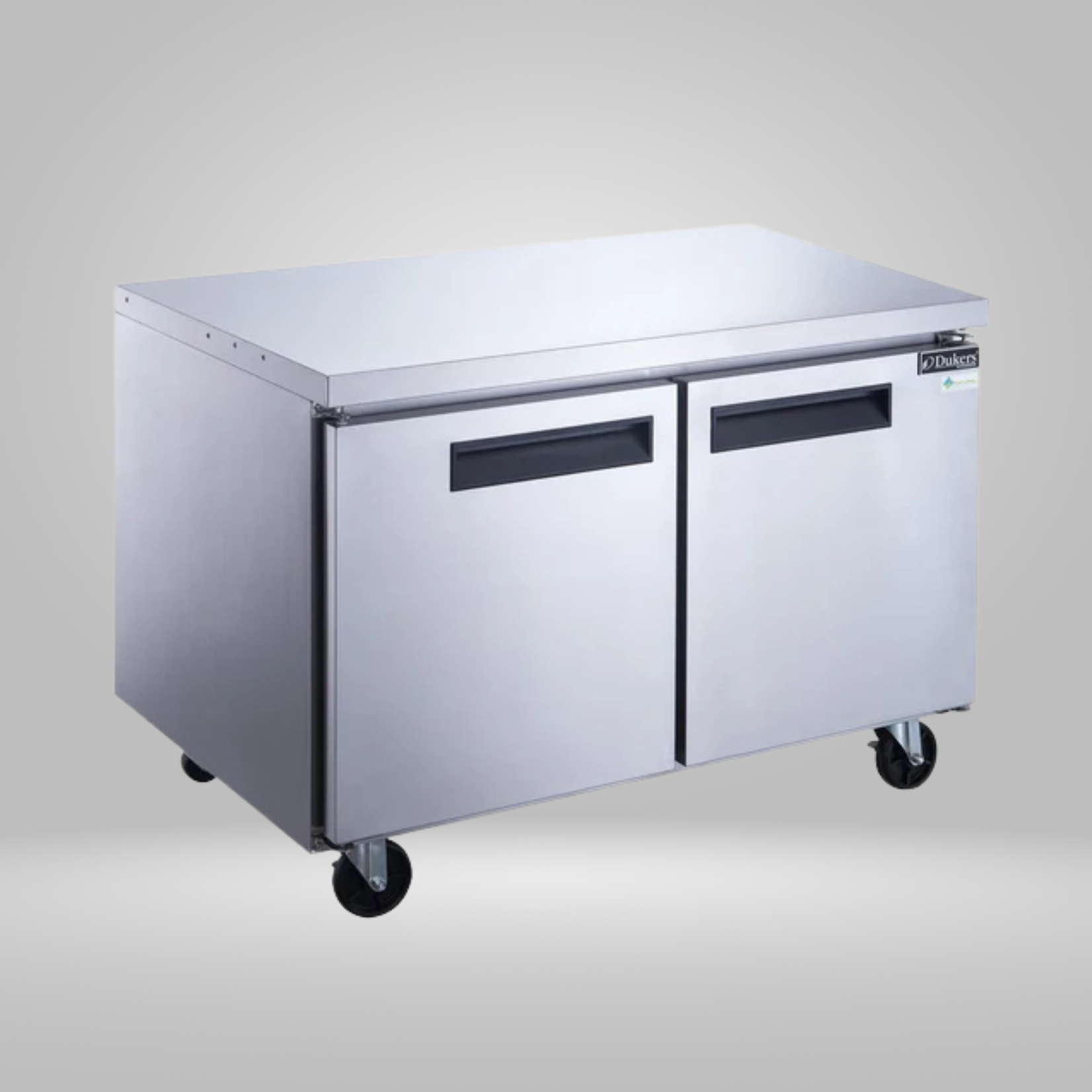 DUKERS - 2-Door Undercounter Freezer in Stainless Steel
