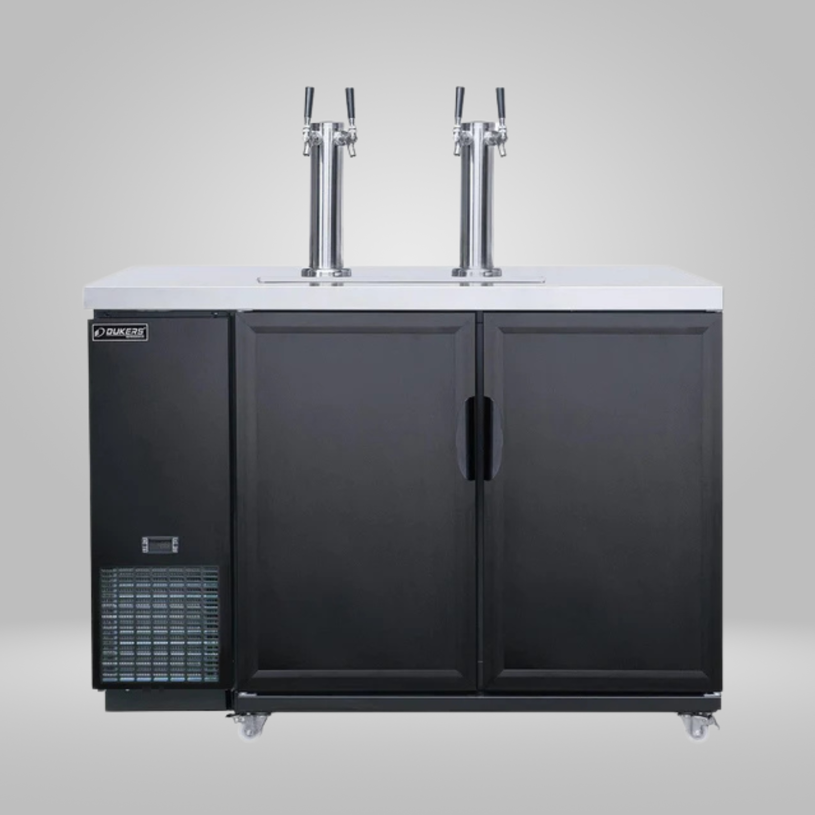 DUKERS DUKERS - 240 lbs Dual Tap Kegerator Beer Dispenser