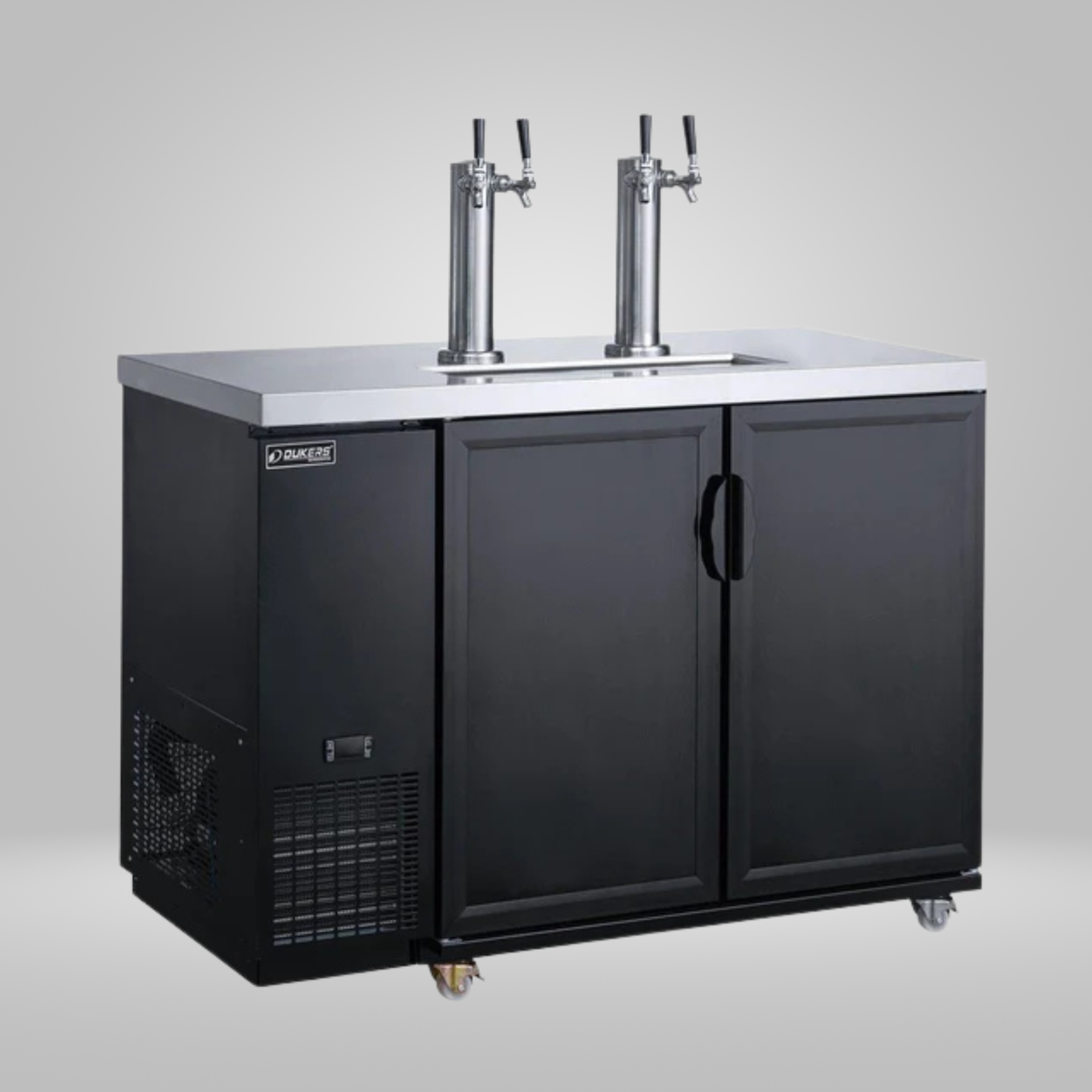 DUKERS DUKERS - 320 lbs Dual Tap Kegerator Beer Dispenser