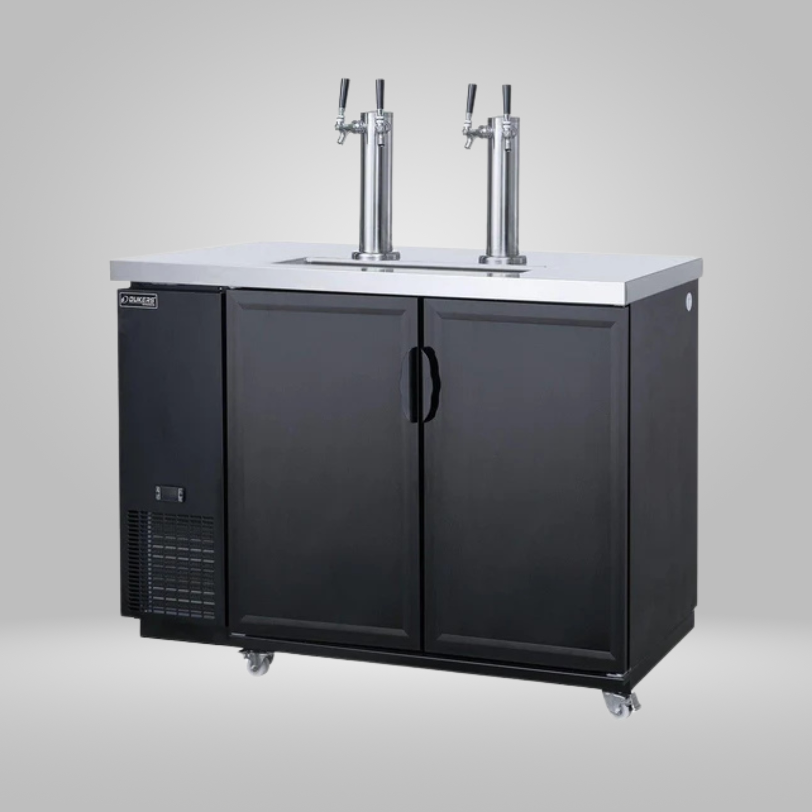 DUKERS DUKERS - 320 lbs Dual Tap Kegerator Beer Dispenser