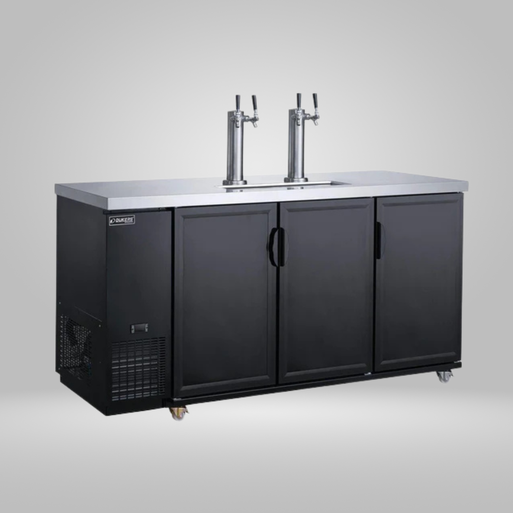 DUKERS DUKERS - 330 lbs Dual Tap Kegerator Beer Dispenser