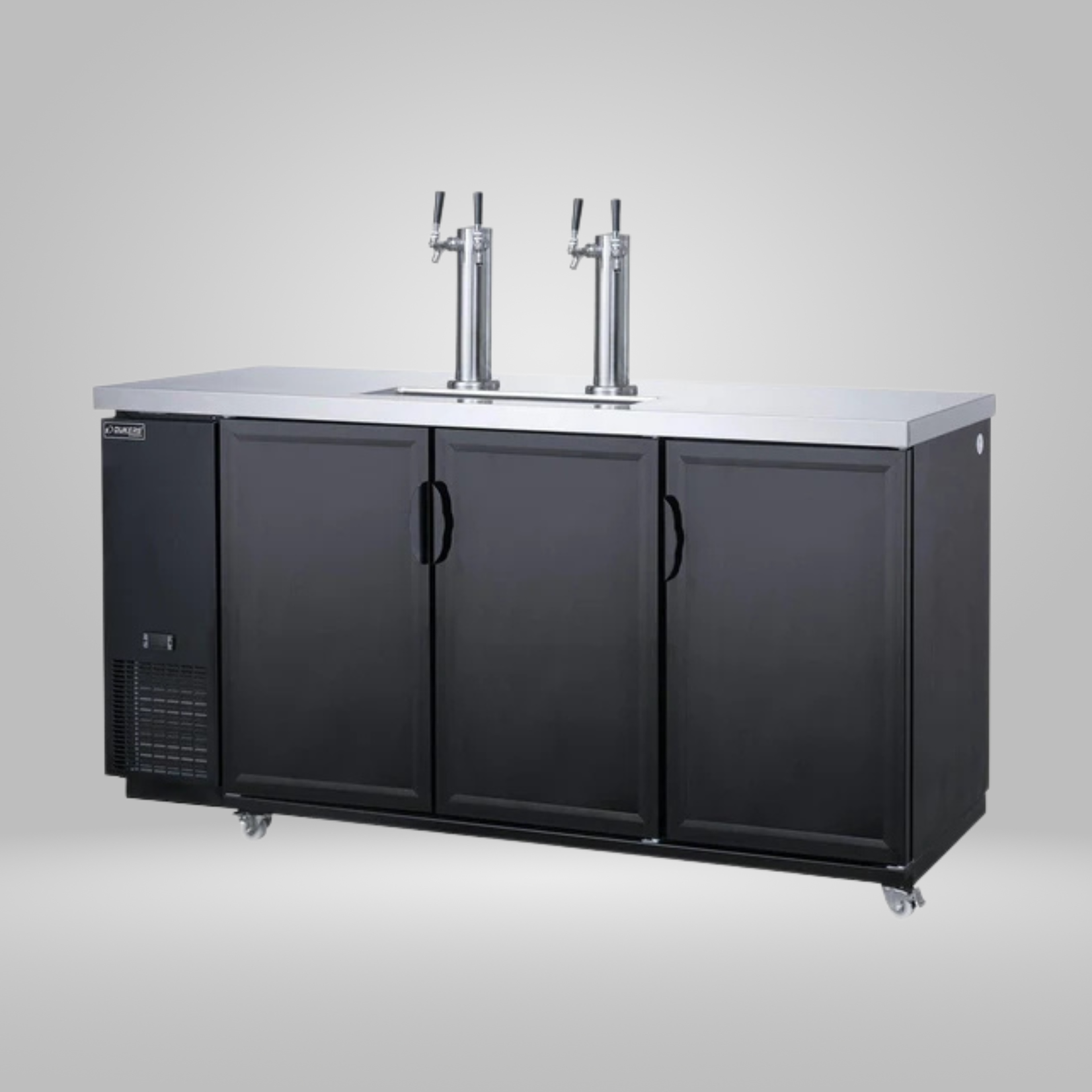 DUKERS DUKERS - 330 lbs Dual Tap Kegerator Beer Dispenser