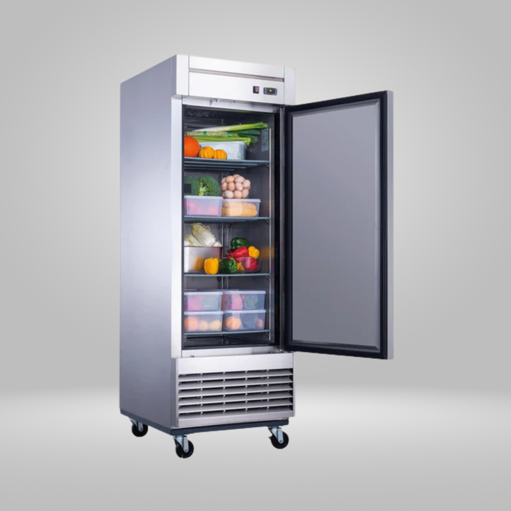 DUKERS DUKERS - Single Door Commercial Refrigerator in Stainless Steel
