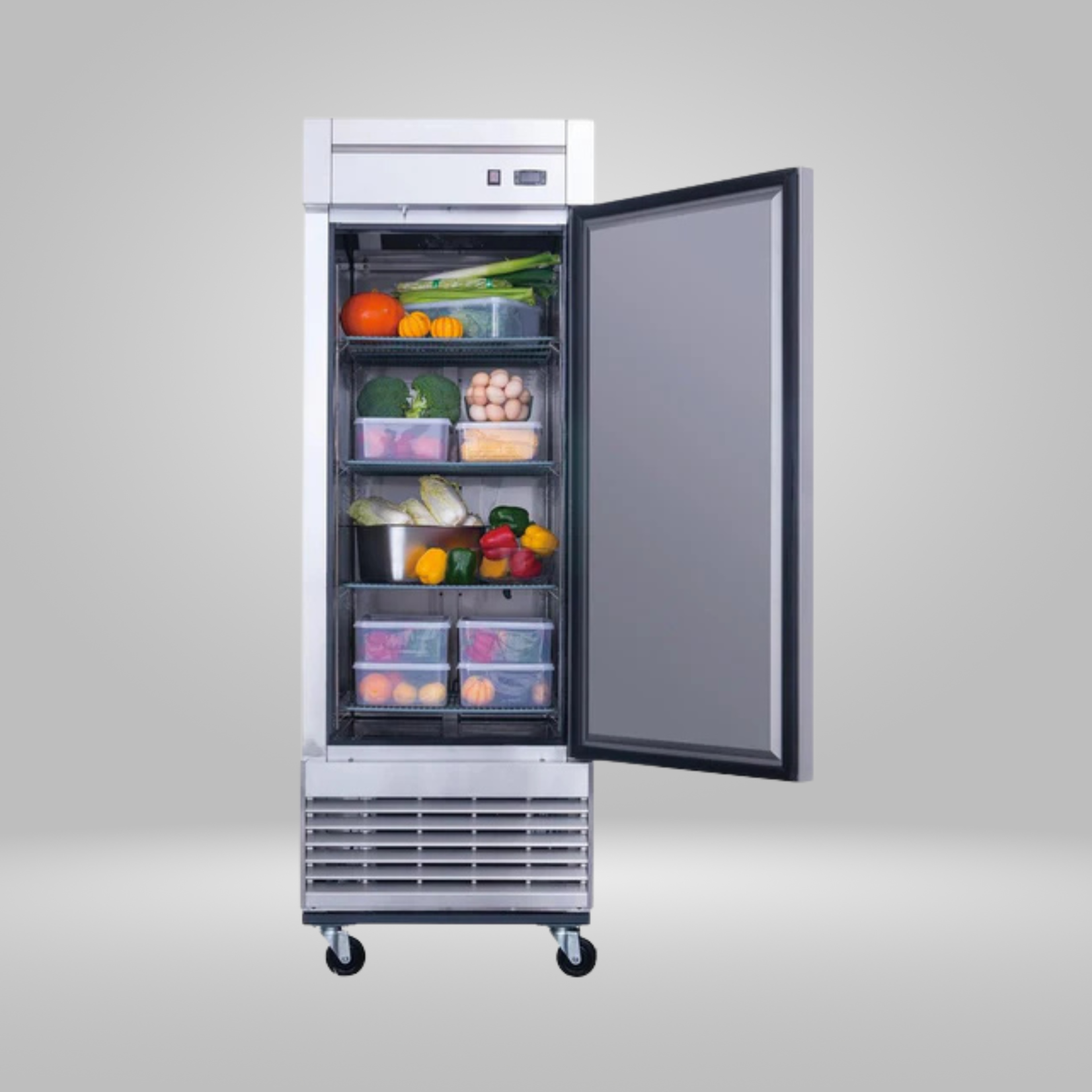 DUKERS DUKERS - Single Door Commercial Refrigerator in Stainless Steel