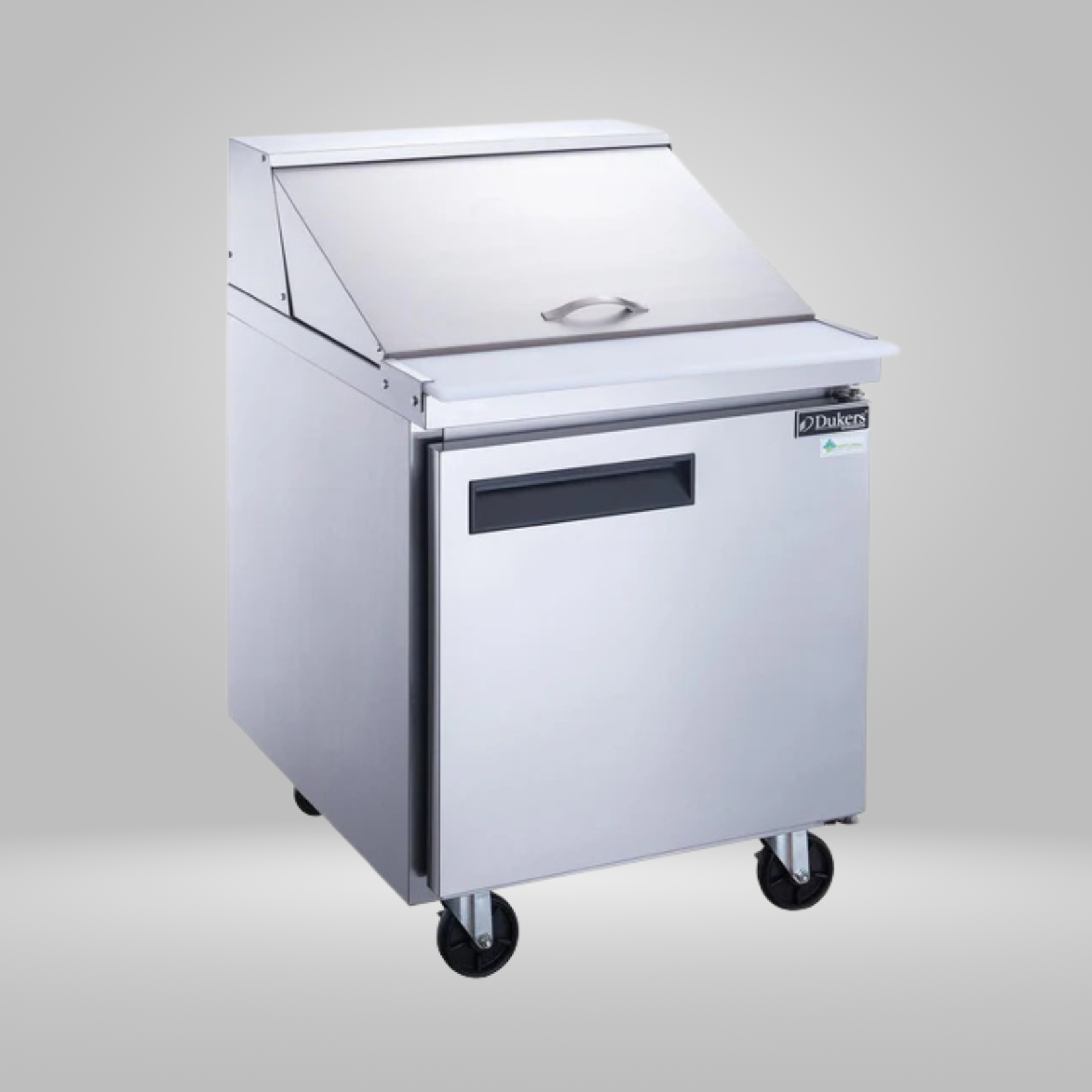 DUKERS DUKERS - 29" 1-Door Commercial Food Prep Table Refrigerator in Stainless Steel with Mega Top