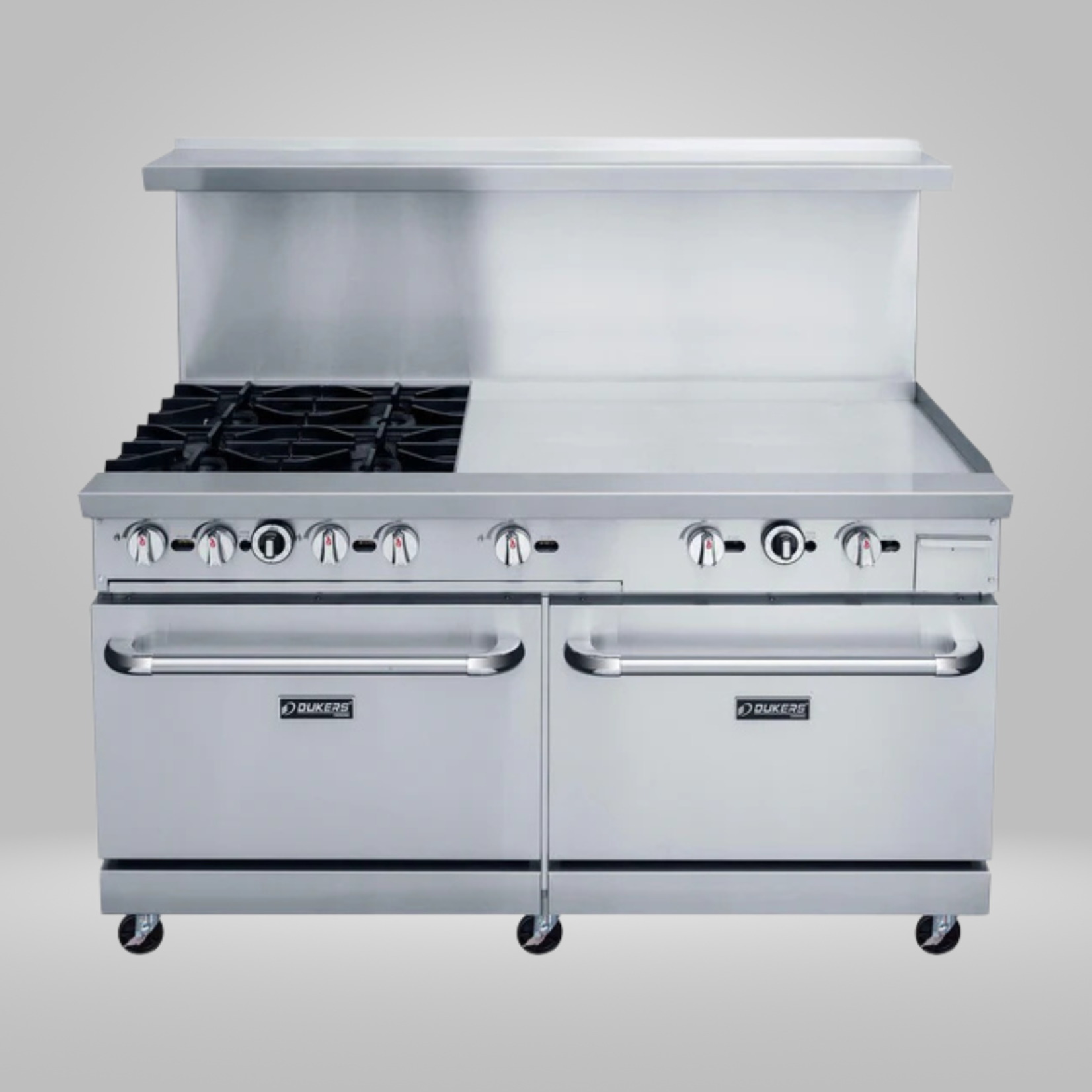 DUKERS DUKERS - 60" Gas Range with Four (4) Open Burners & 36" Griddle