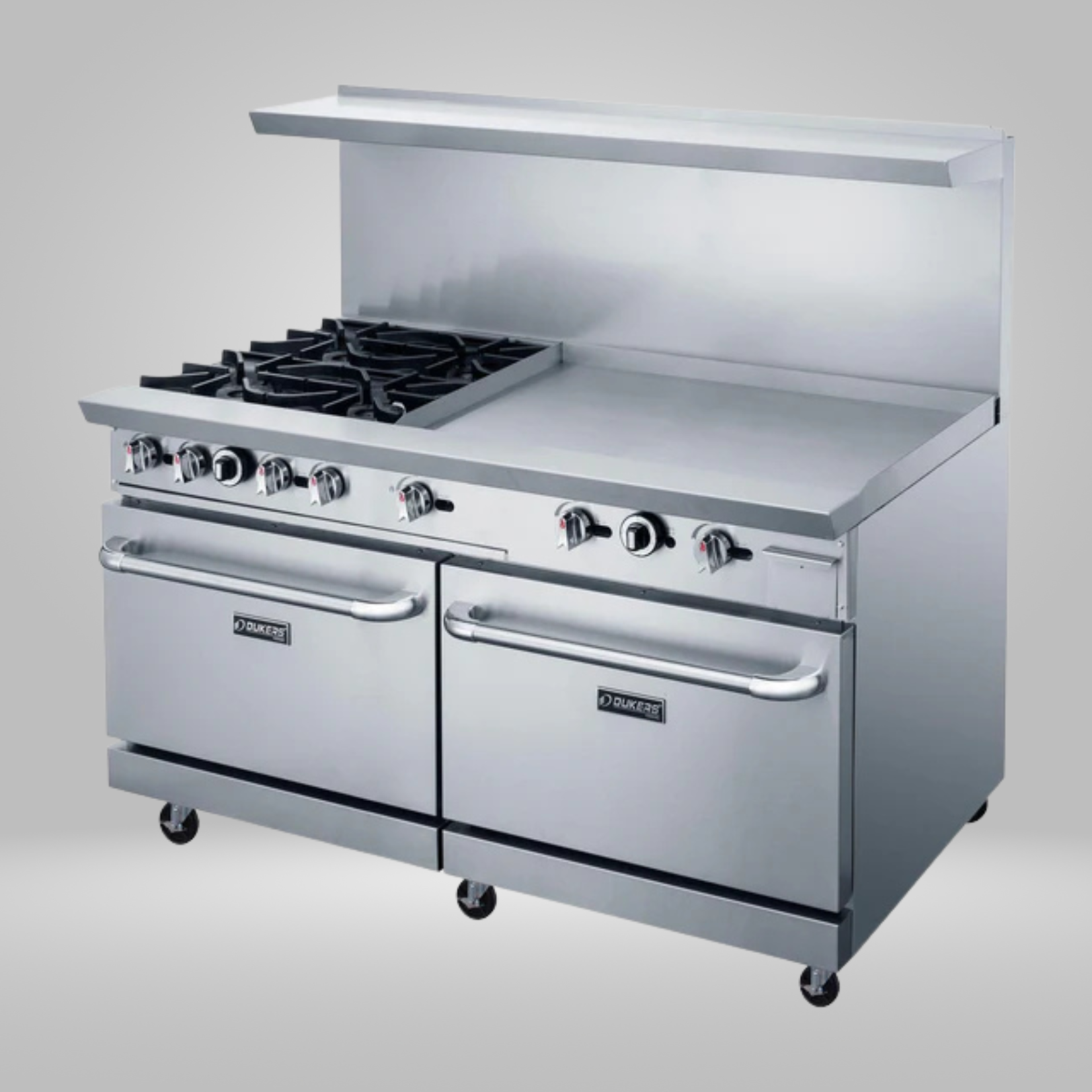 DUKERS DUKERS - 60" Gas Range with Four (4) Open Burners & 36" Griddle