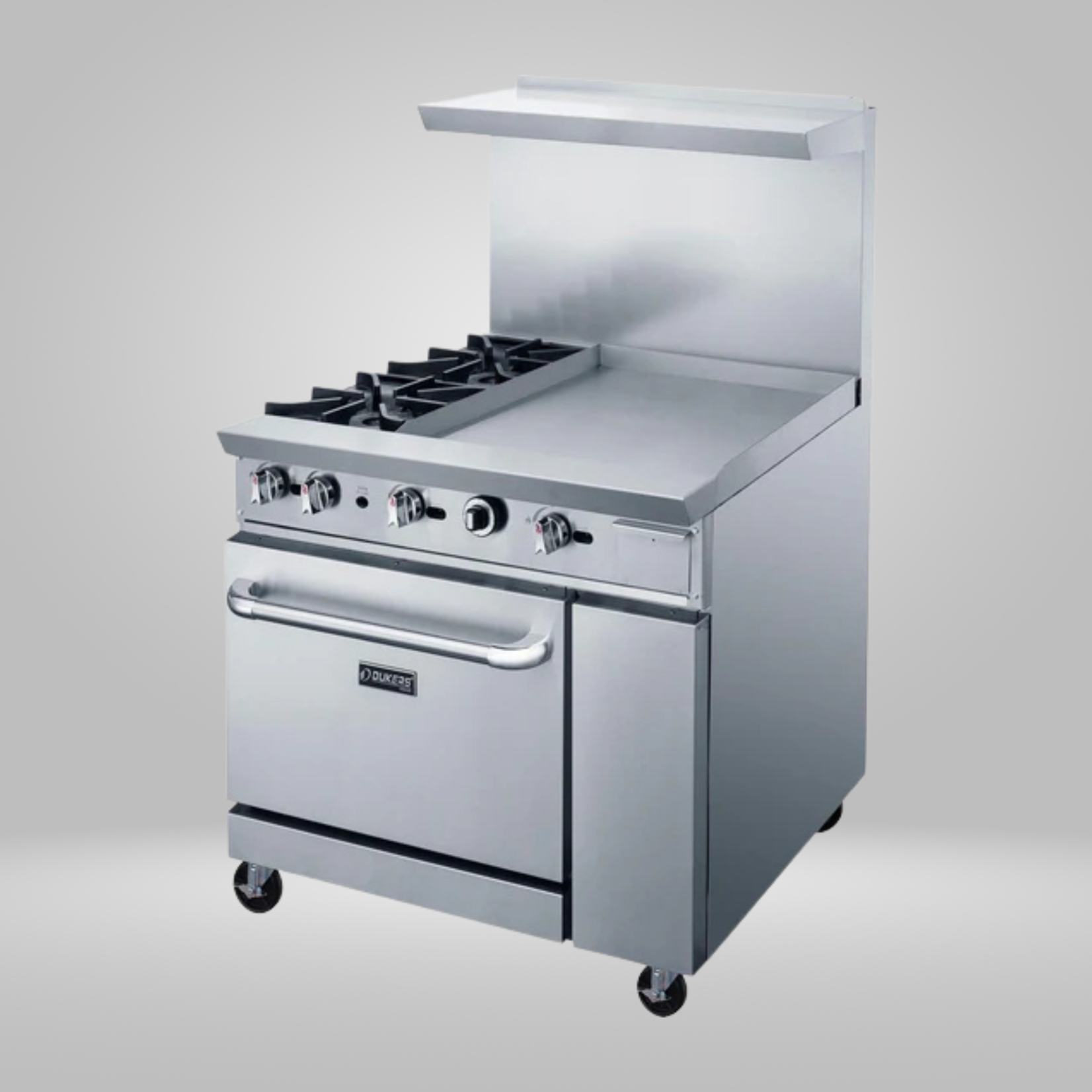 DUKERS DUKERS - 36" Gas Range with Two (2) Open Burners & 24" Griddle