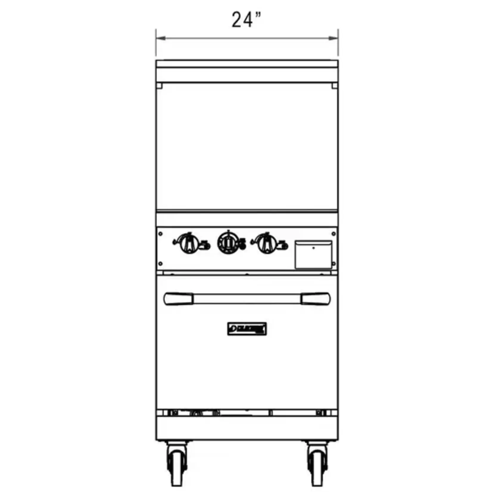 DUKERS DUKERS - 24" Gas Range with 24" Griddle