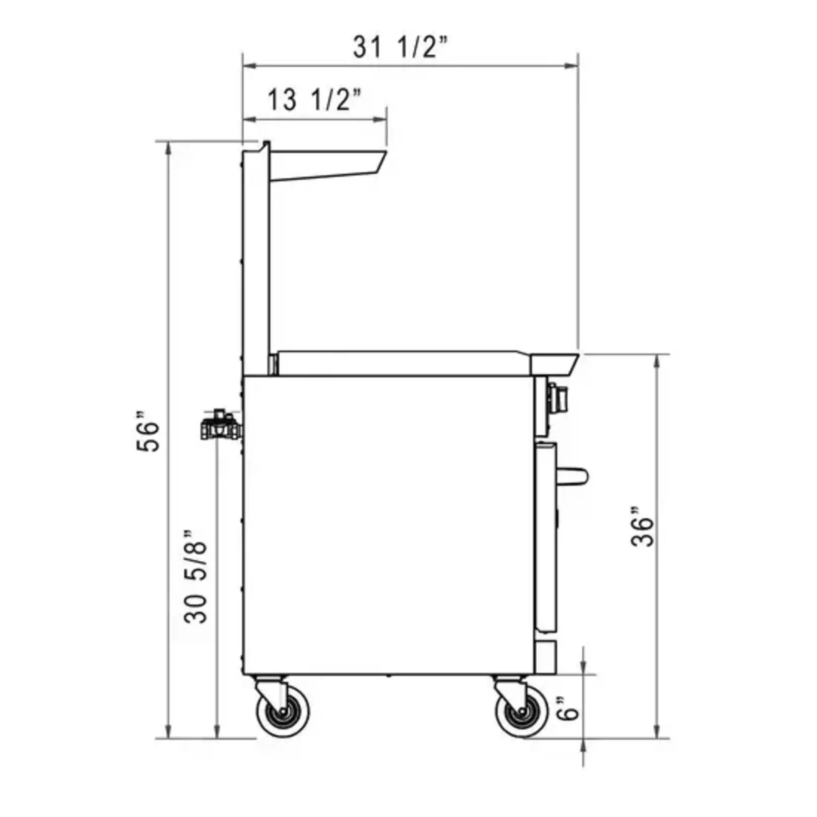 DUKERS DUKERS - 24" Gas Range with 24" Griddle