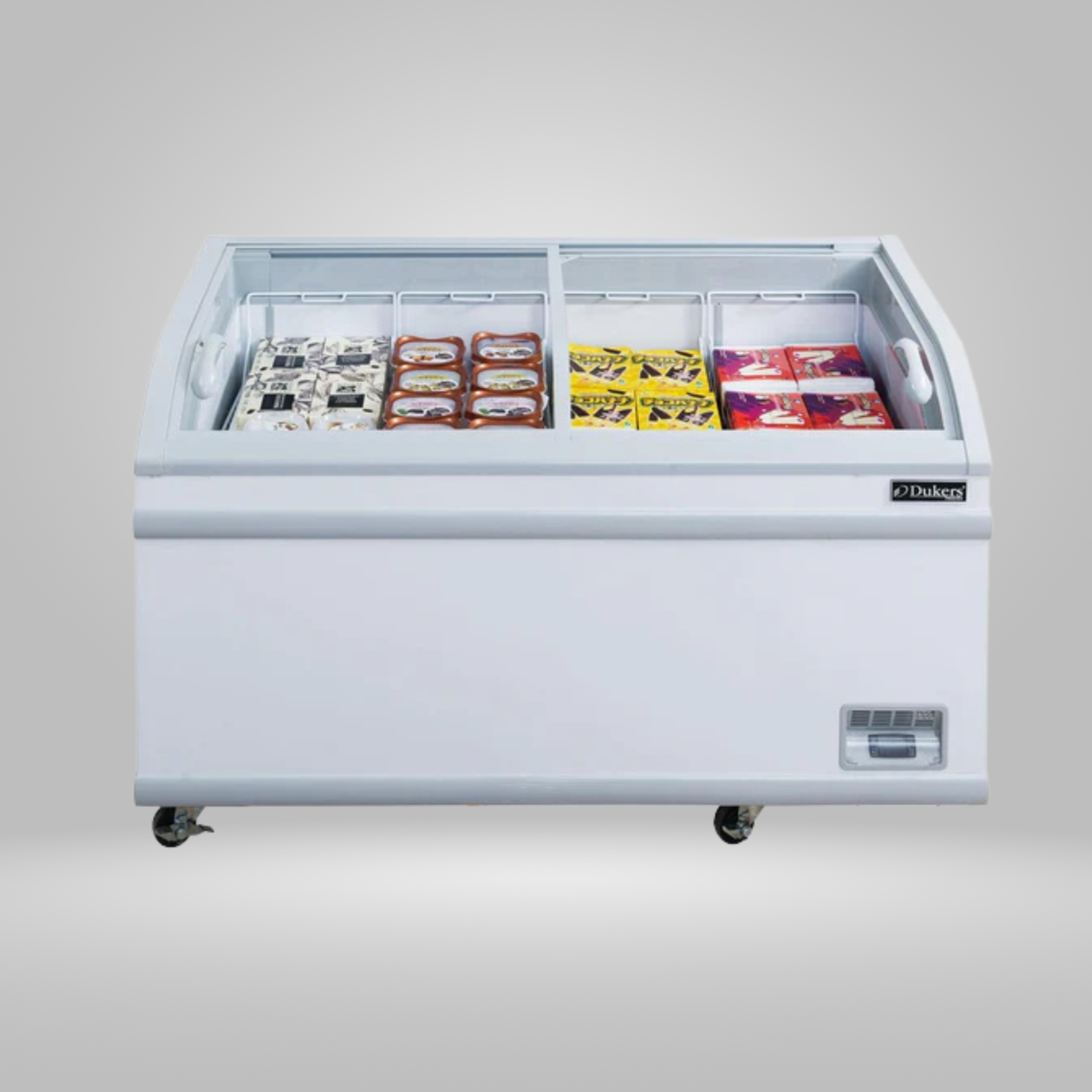 DUKERS DUKERS - Curved Commercial Chest Freezer in White