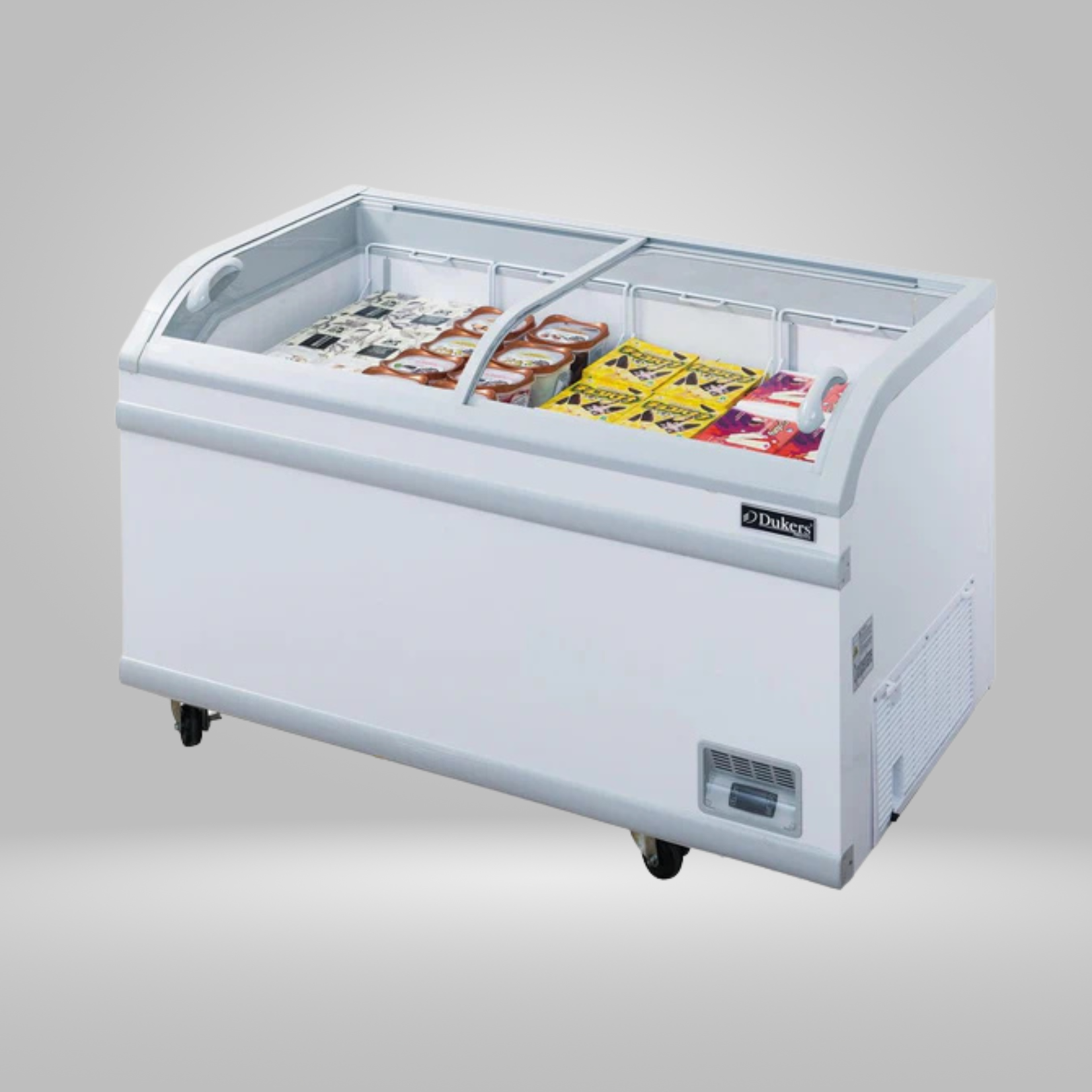 DUKERS DUKERS - Curved Commercial Chest Freezer in White