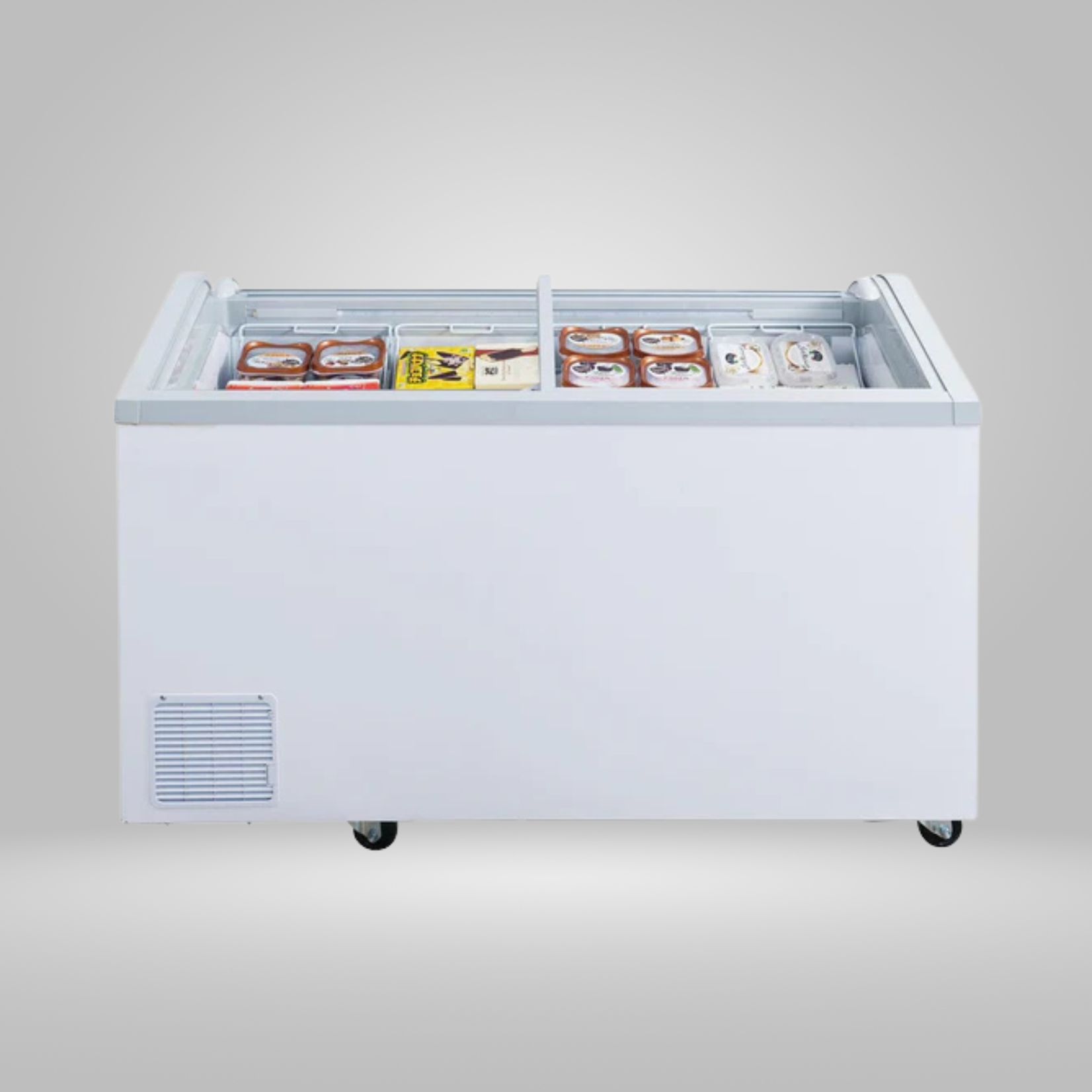 DUKERS DUKERS - Curved Commercial Chest Freezer in White