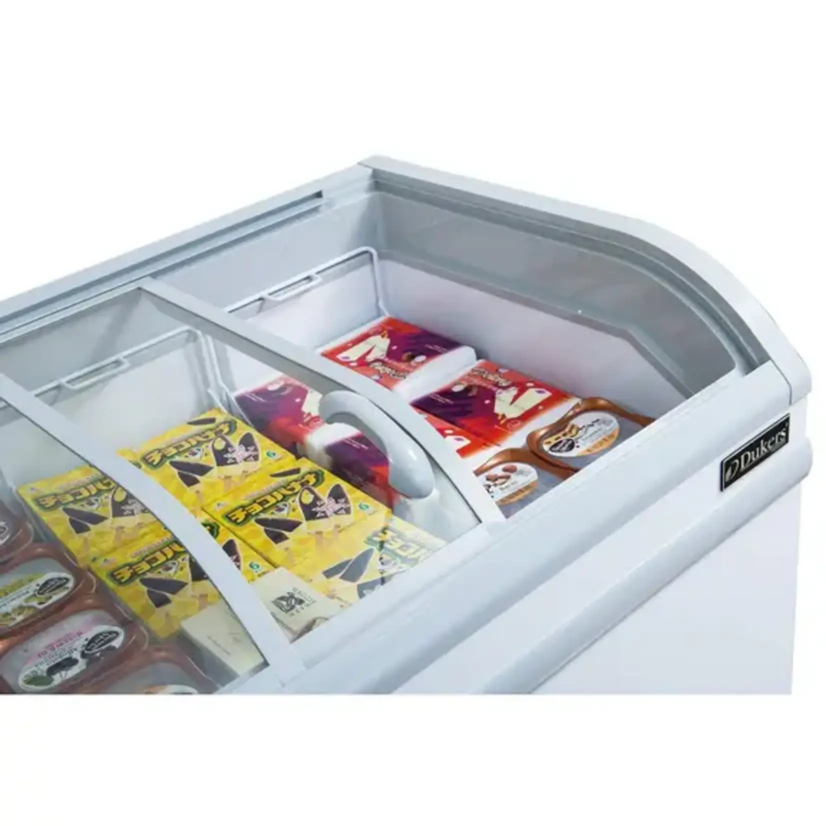 DUKERS DUKERS - Curved Commercial Chest Freezer in White