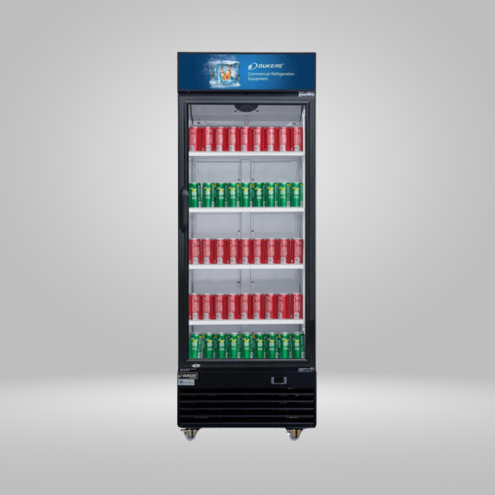 DUKERS DUKERS - 24" Commercial Single Swing Door Glass Merchandiser Refrigerator