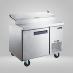 DUKERS DUKERS - Commercial Single Door Pizza Prep Table Refrigerator